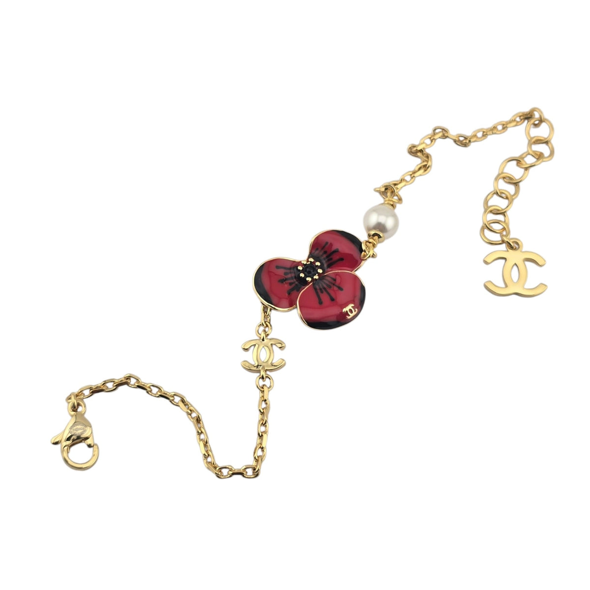 Chanel CC Red Flower Bracelet FW 2026 CHANEL
