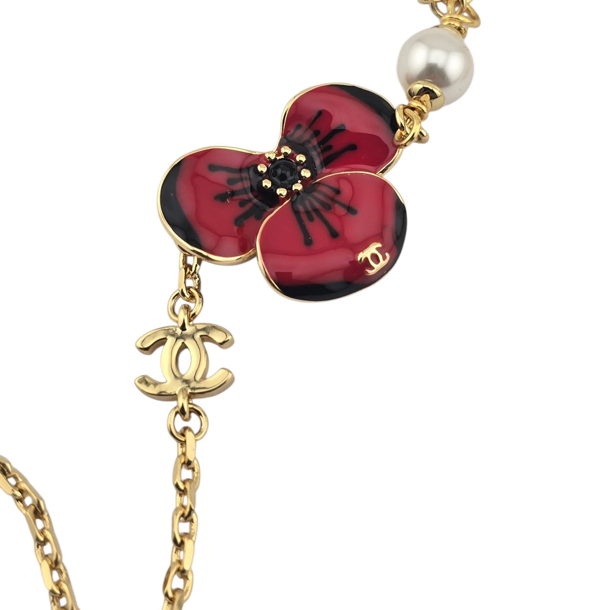 Chanel CC Red Flower Bracelet FW 2026 CHANEL