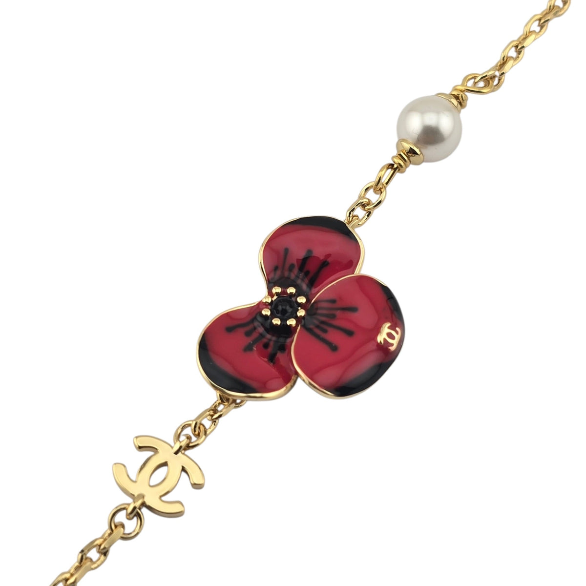 Chanel CC Red Flower Bracelet FW 2026 CHANEL