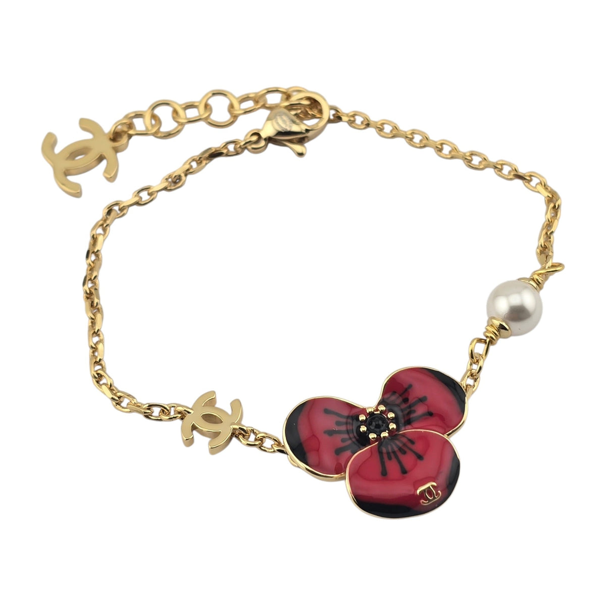 Chanel CC Red Flower Bracelet FW 2026 CHANEL