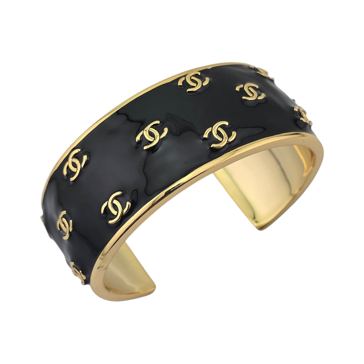 Chanel CC Black Gold Bangle 2026 CHANEL