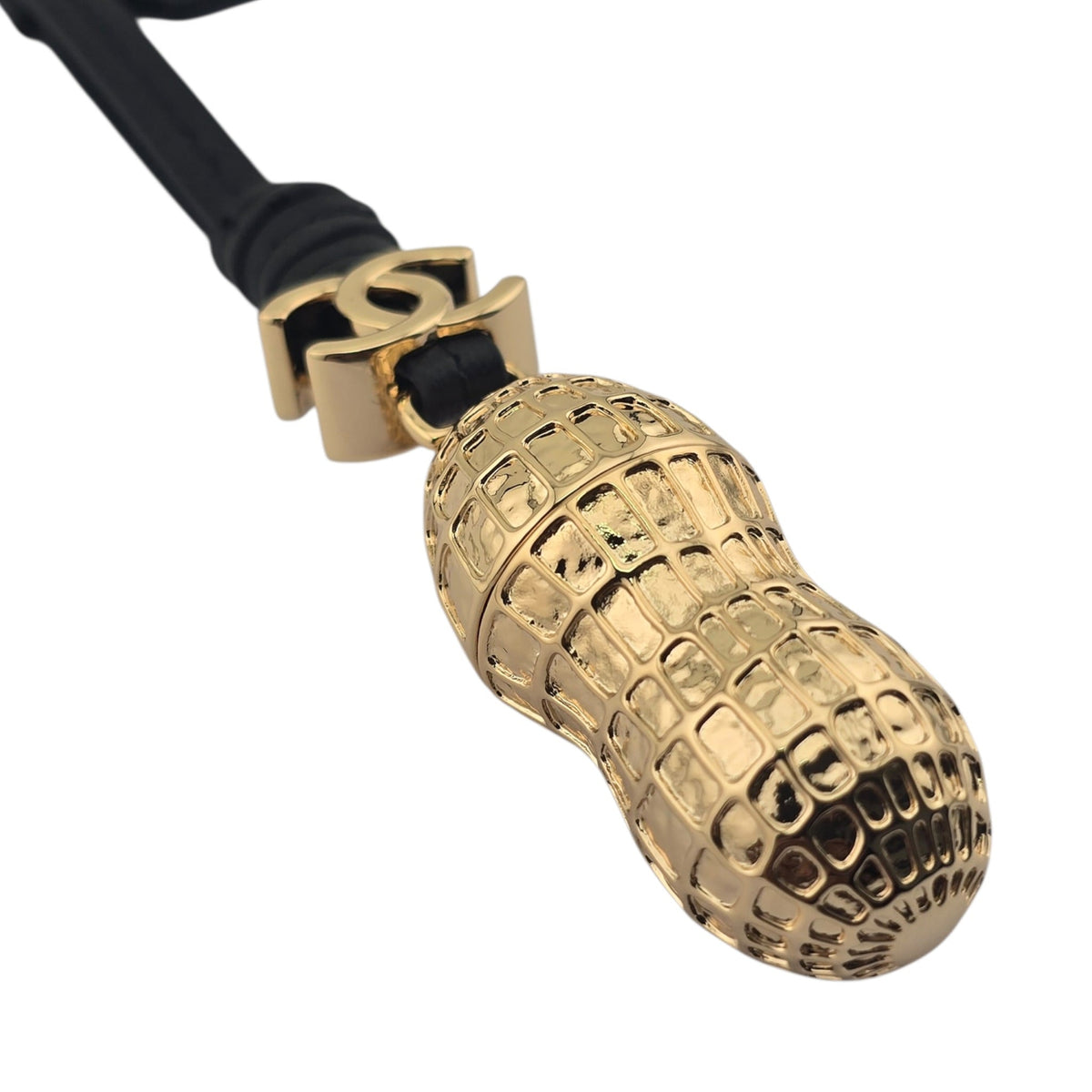 Chanel CC Peanut Leather Gold Bag Charm 2026 CHANEL