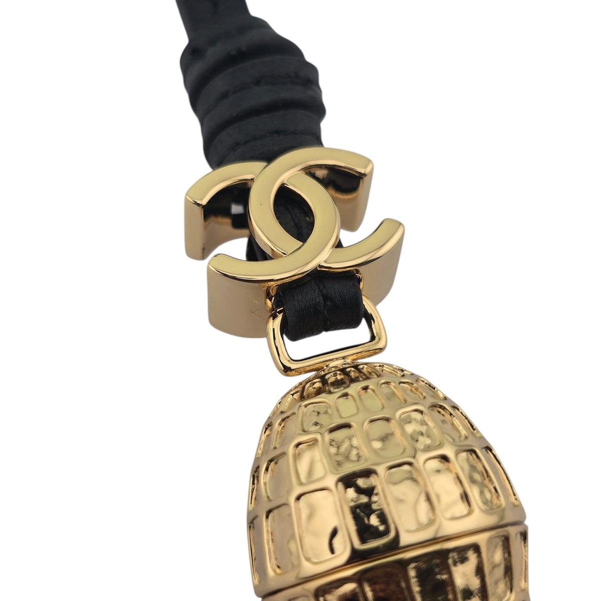 Chanel CC Peanut Leather Gold Bag Charm 2026 CHANEL