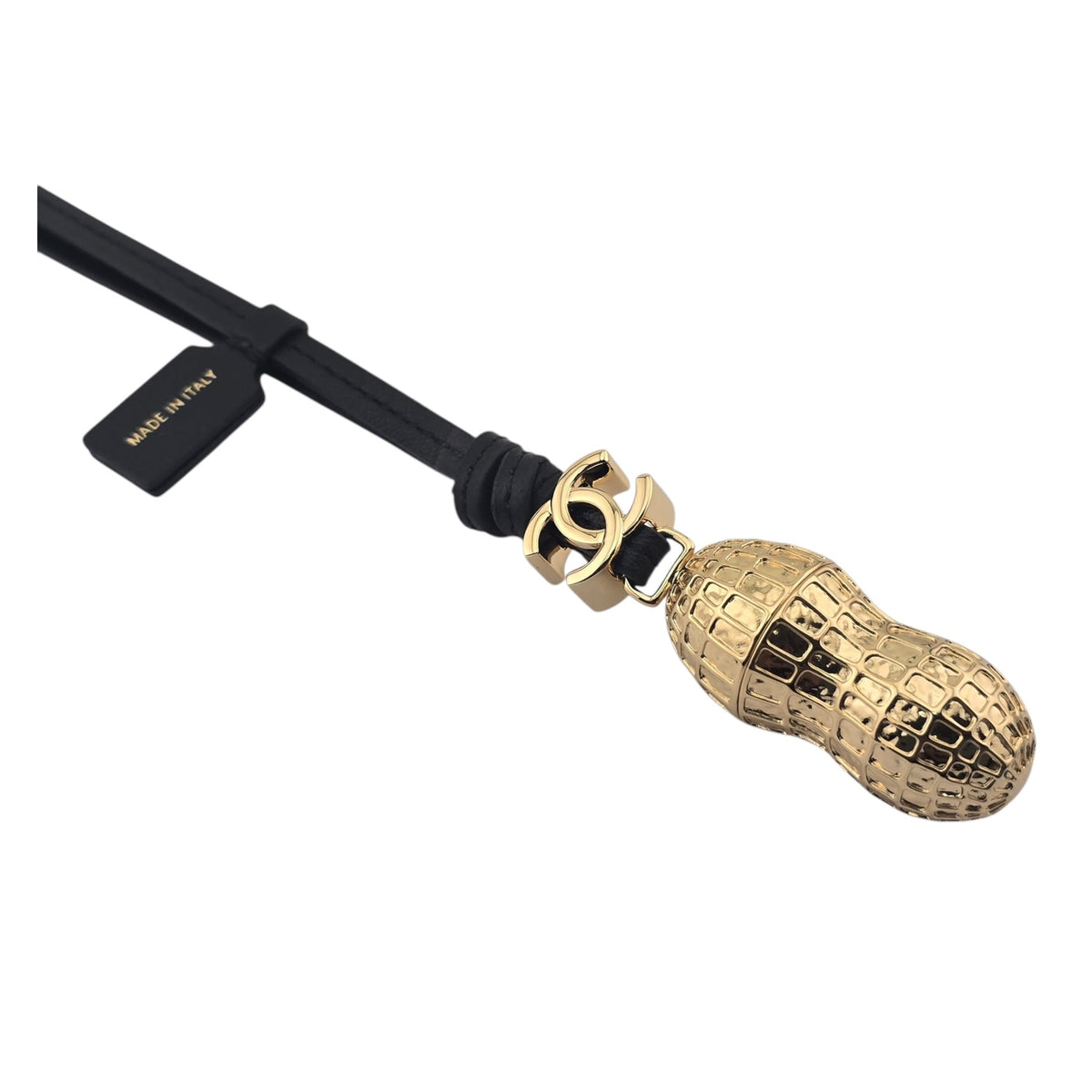 Chanel CC Peanut Leather Gold Bag Charm 2026 CHANEL