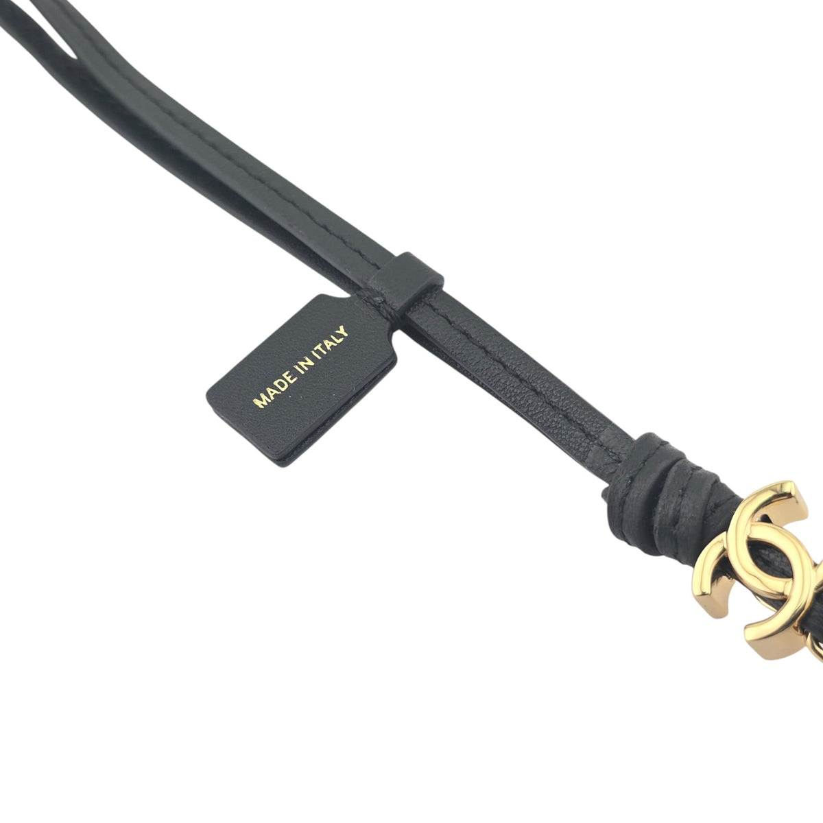 Chanel CC Peanut Leather Gold Bag Charm 2026 CHANEL
