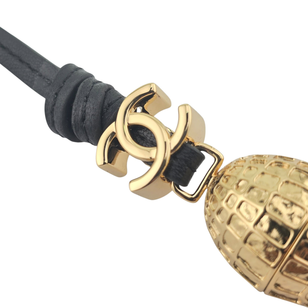 Chanel CC Peanut Leather Gold Bag Charm 2026 CHANEL