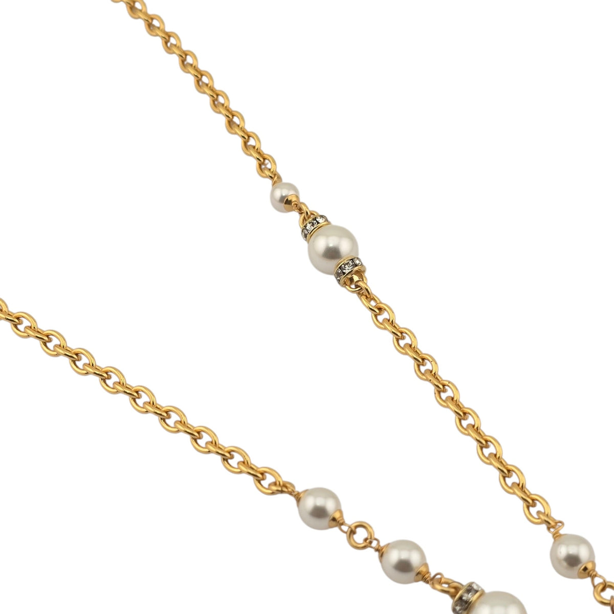 Chanel CC Pendant Pink White Gold Heart Necklace CHANEL