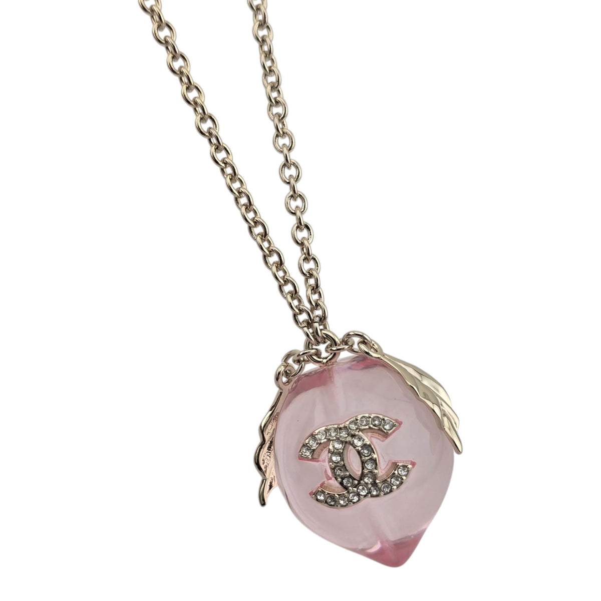 Chanel CC Pink Resin Pendant Necklace 25SS CHANEL
