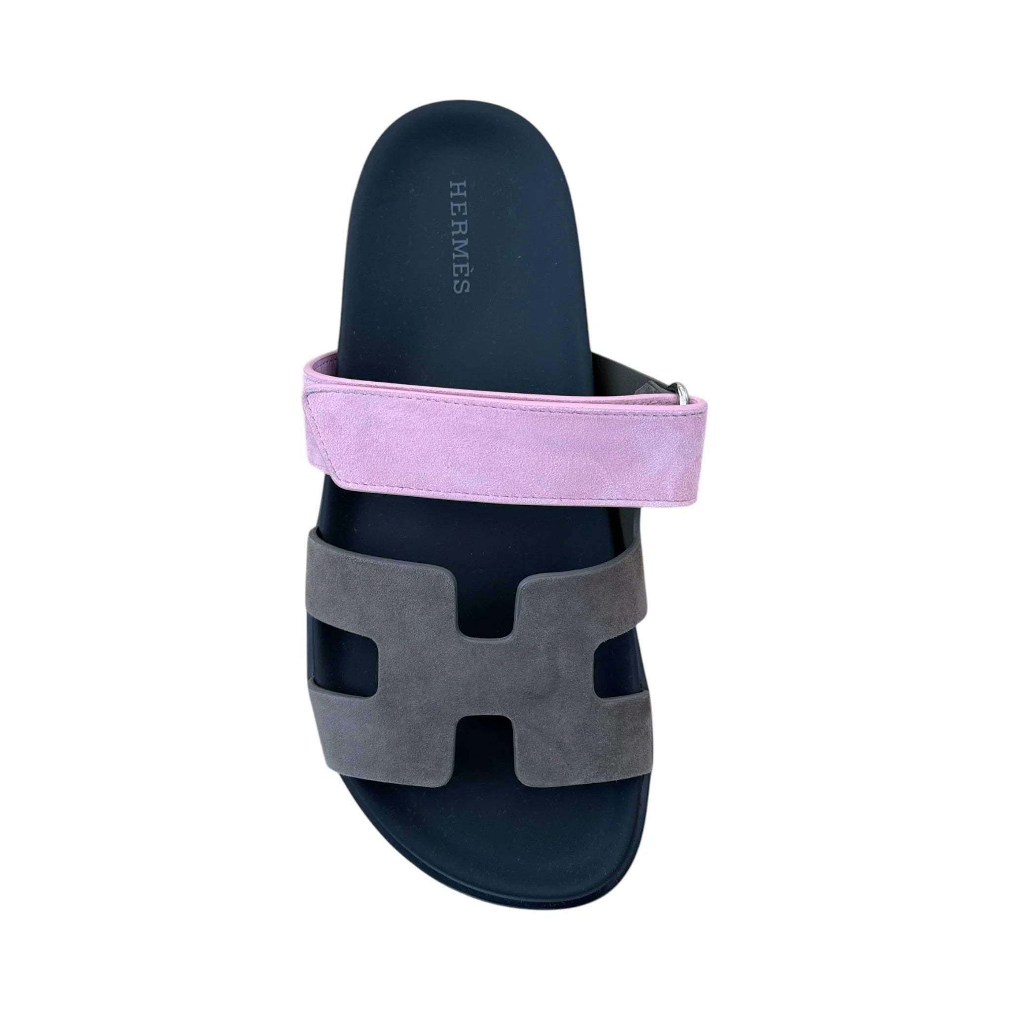 Hermes Chypre Suede Sandal Toundra / Rose 39 UK6 HERMES