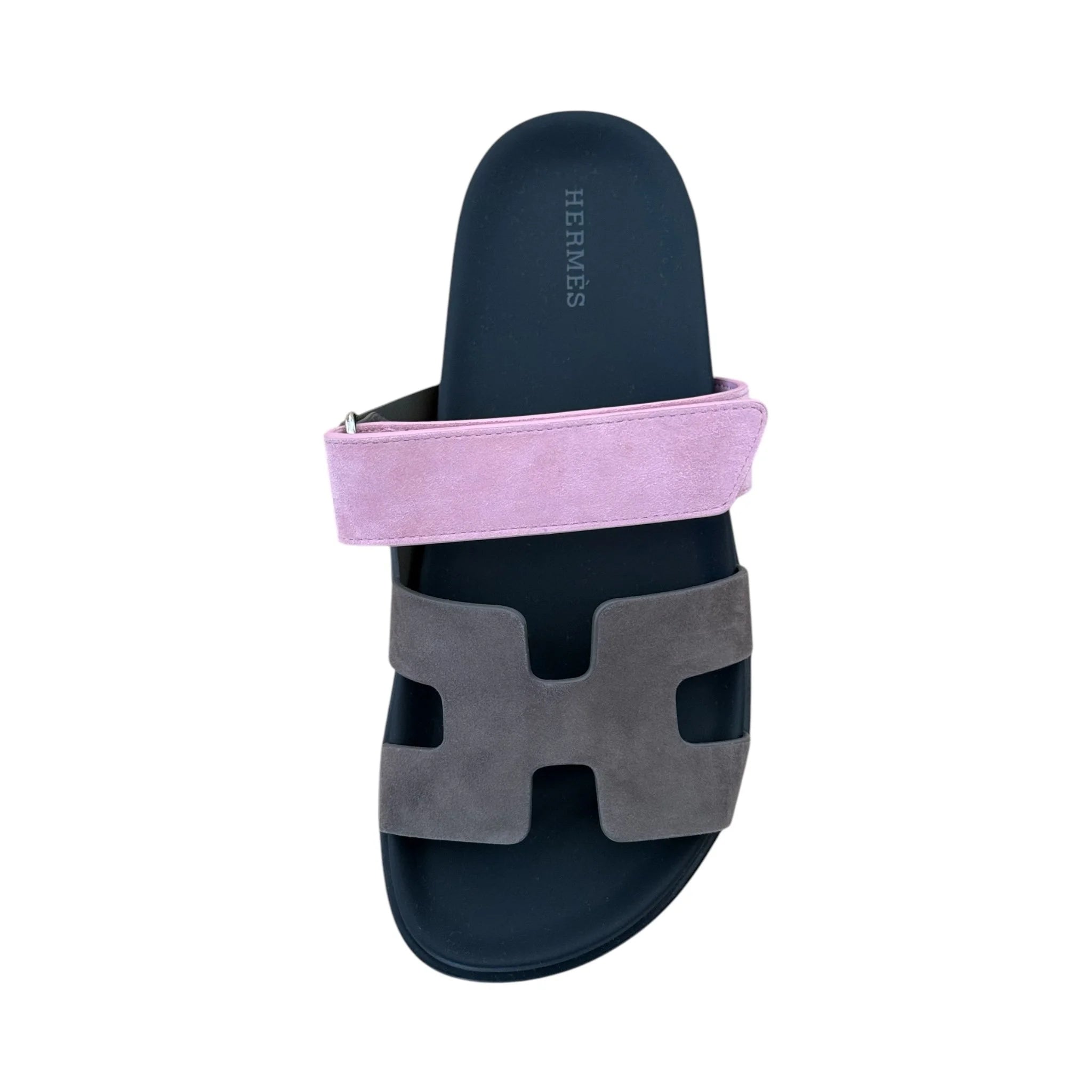 Hermes Chypre Suede Sandal Toundra / Rose 39 UK6 HERMES