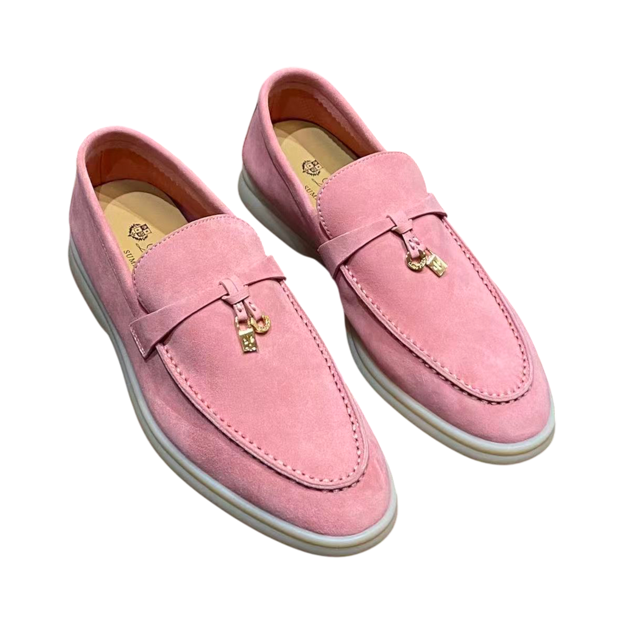 Loro Piana Summer Charms Walk Loafers - Coral Pink - 40 LORO PIANA