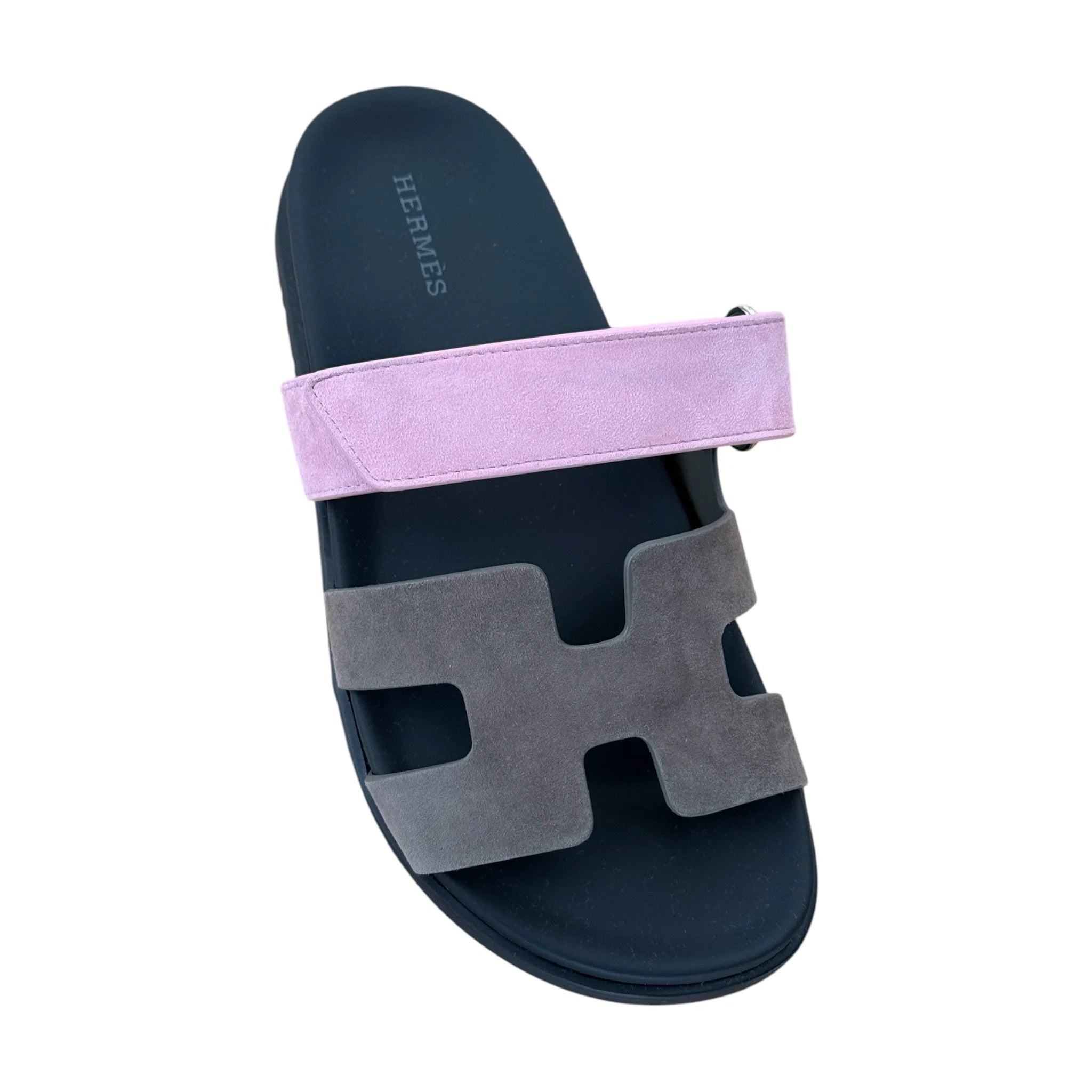 Hermes Chypre Suede Sandal Toundra / Rose 39 UK6 HERMES