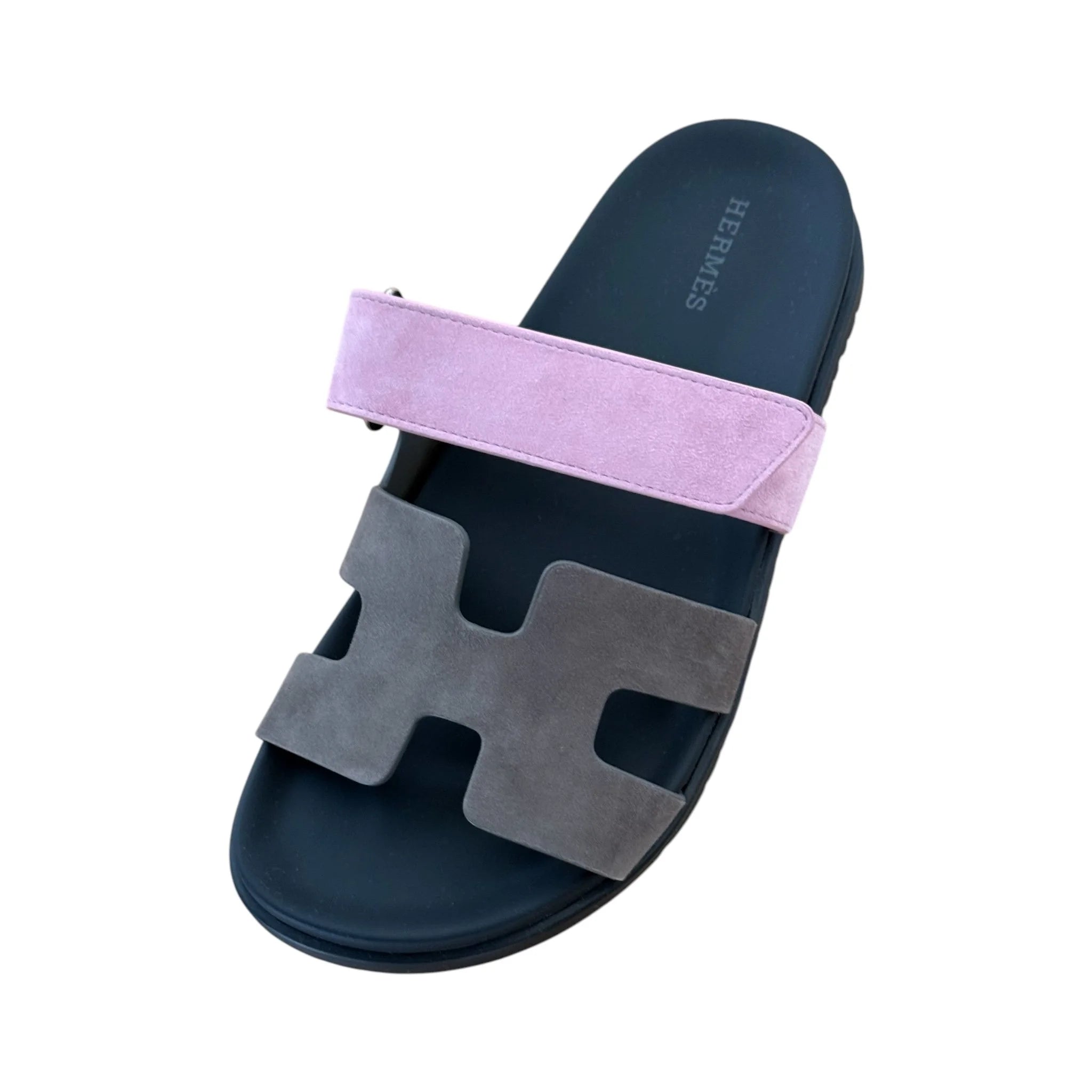 Hermes Chypre Suede Sandal Toundra / Rose 39 UK6 HERMES