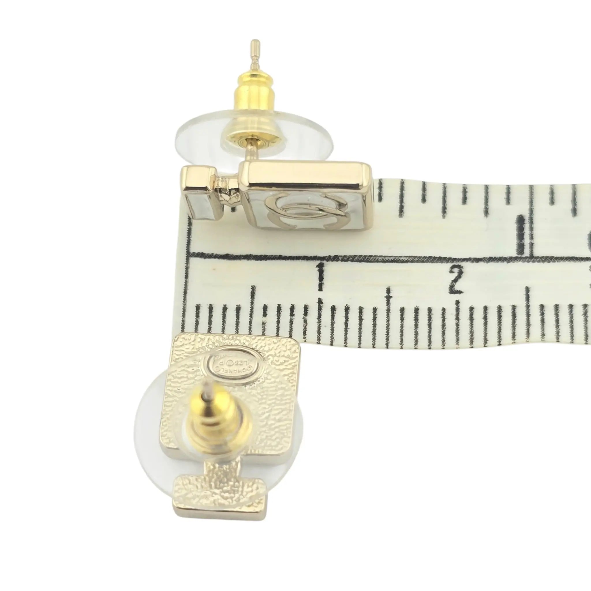 Chanel CC Perfume Bottle White Earrings 2025 CHANEL
