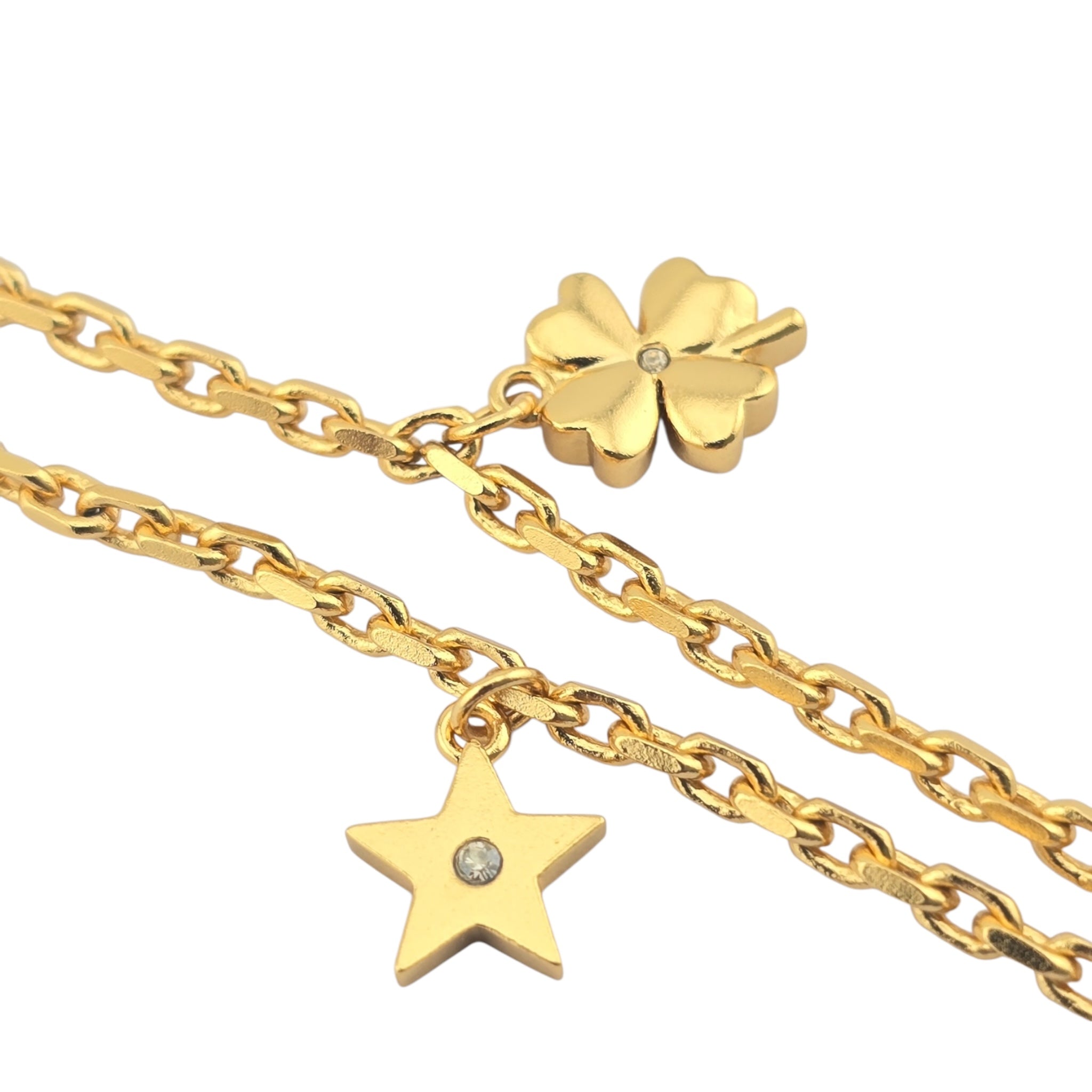 Christian Dior Petit CD Lucky Charms Gold Necklace