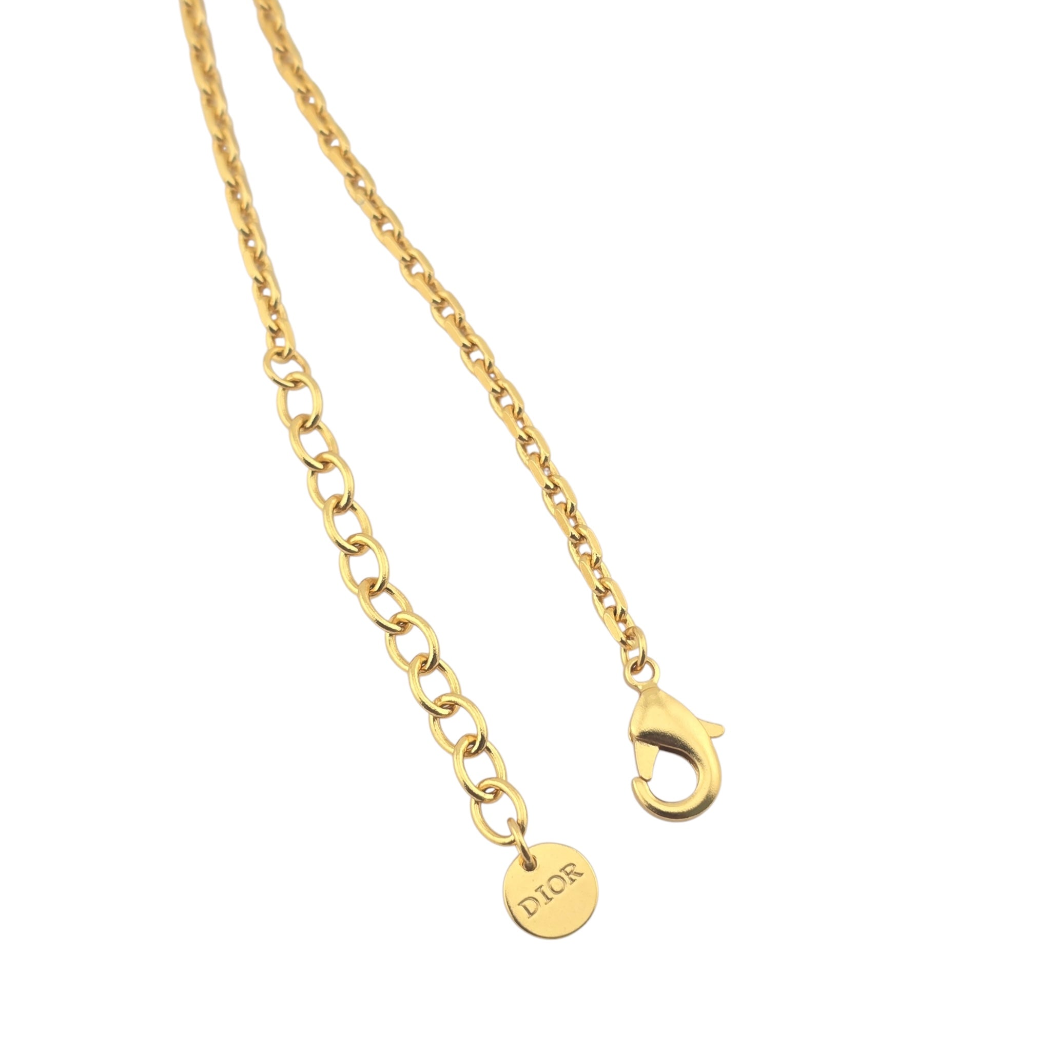 Christian Dior Petit CD Lucky Charms Gold Necklace