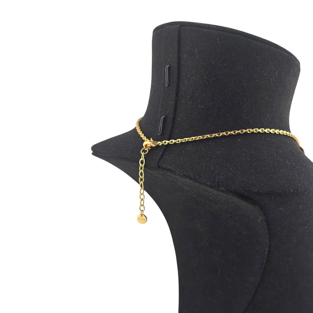 Christian Dior Petit CD Lucky Charms Gold Necklace