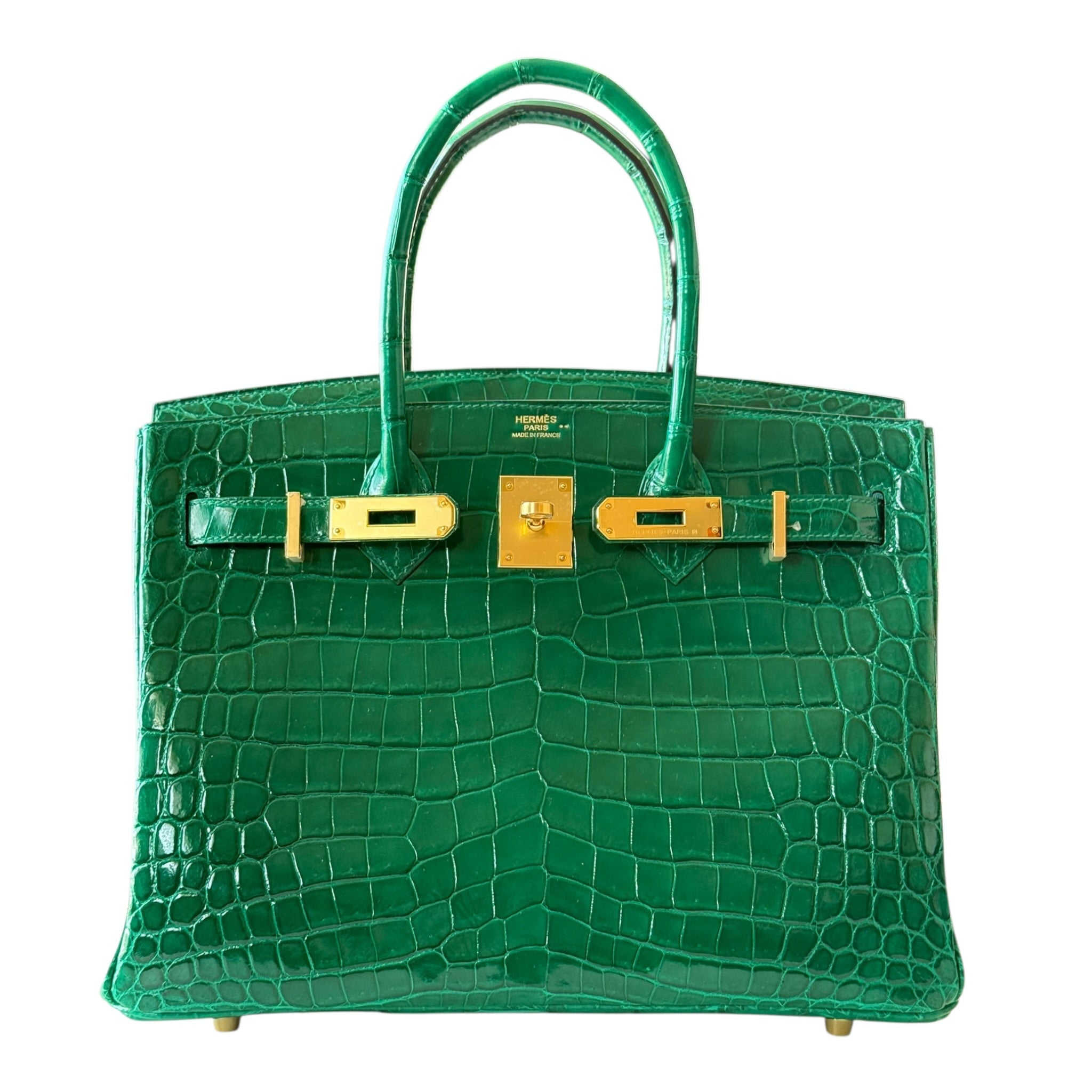 Hermès Birkin 30 Vert Emeraude Niloticus Crocodile GHW HERMES