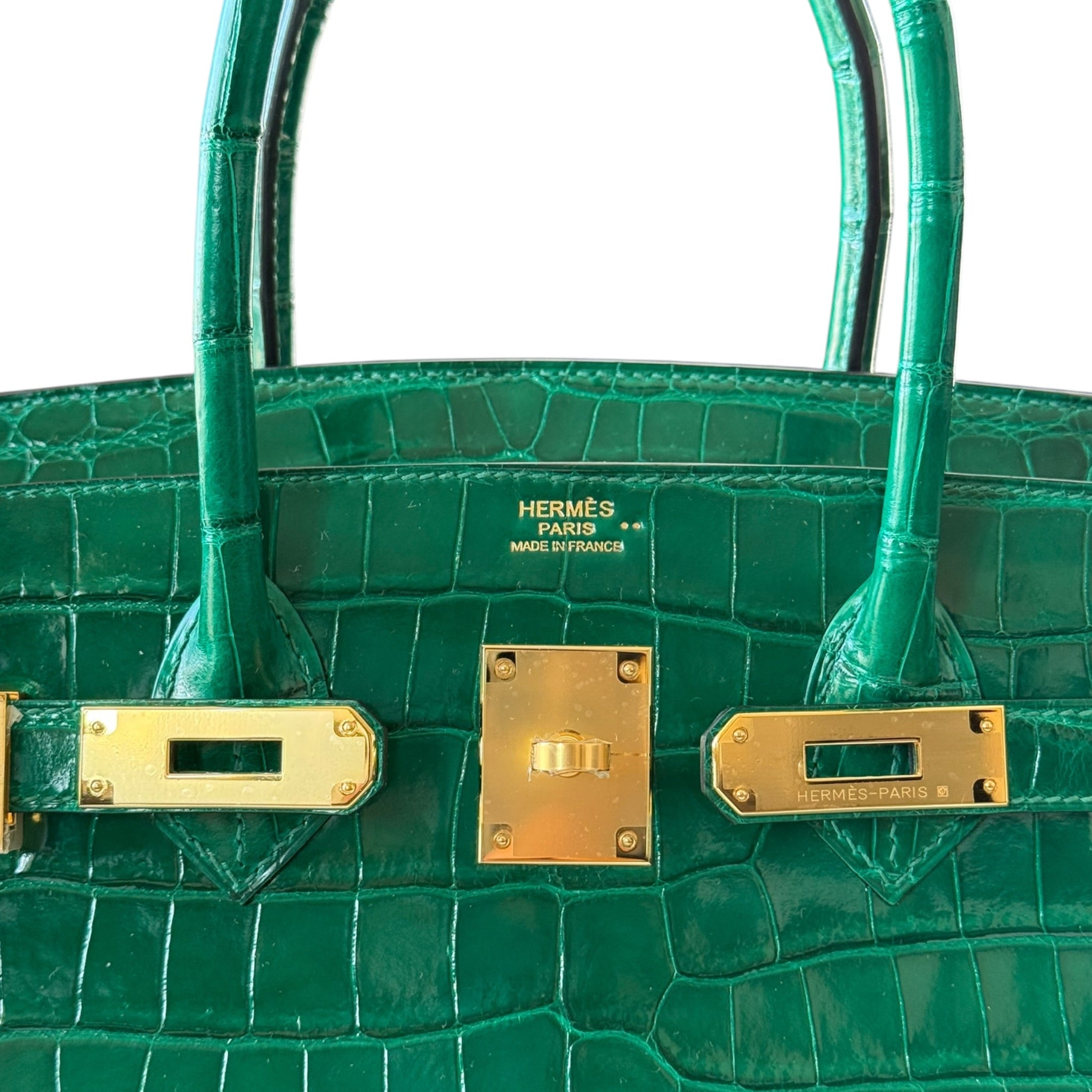 Hermès Birkin 30 Vert Emeraude Niloticus Crocodile GHW HERMES