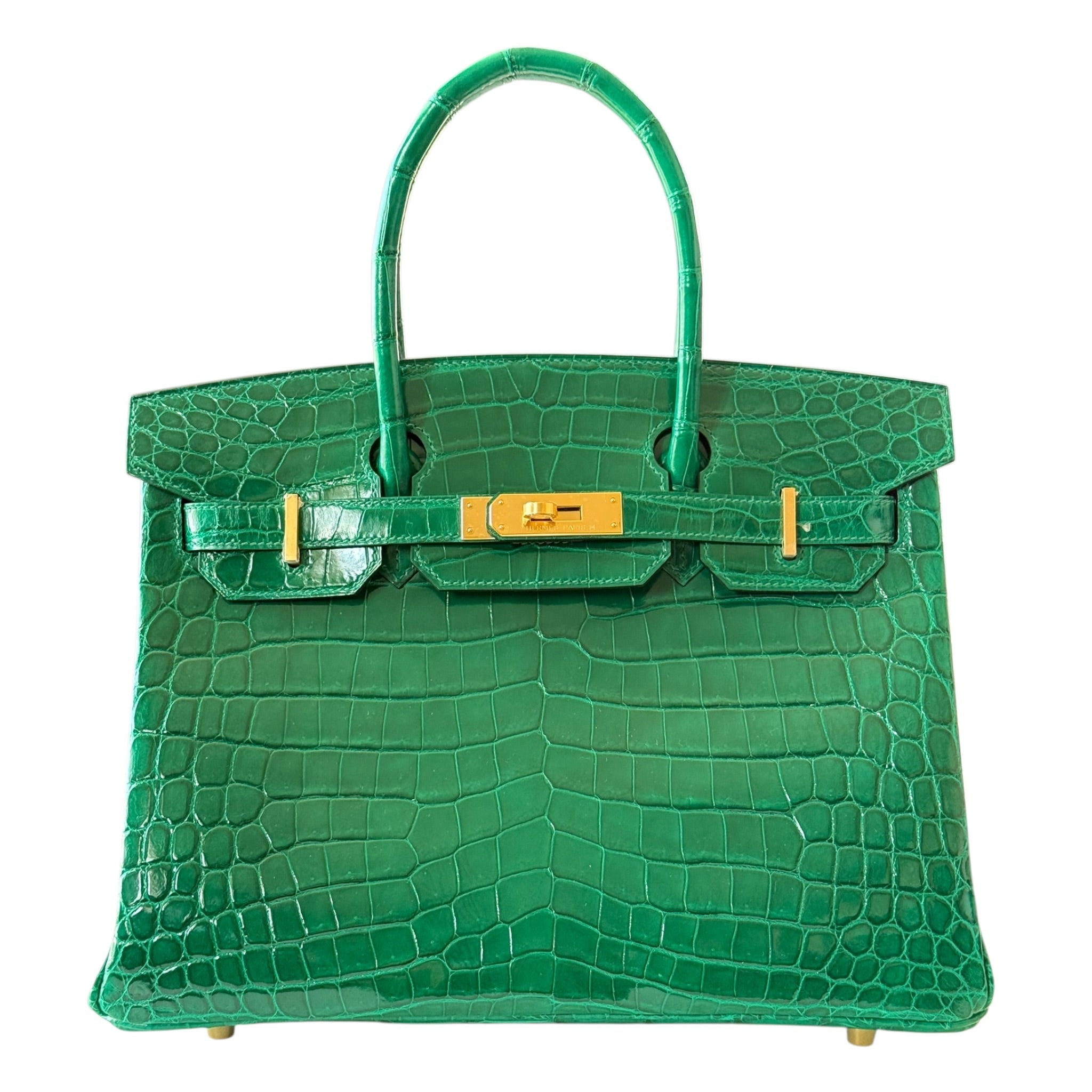 Hermès Birkin 30 Vert Emeraude Niloticus Crocodile GHW HERMES