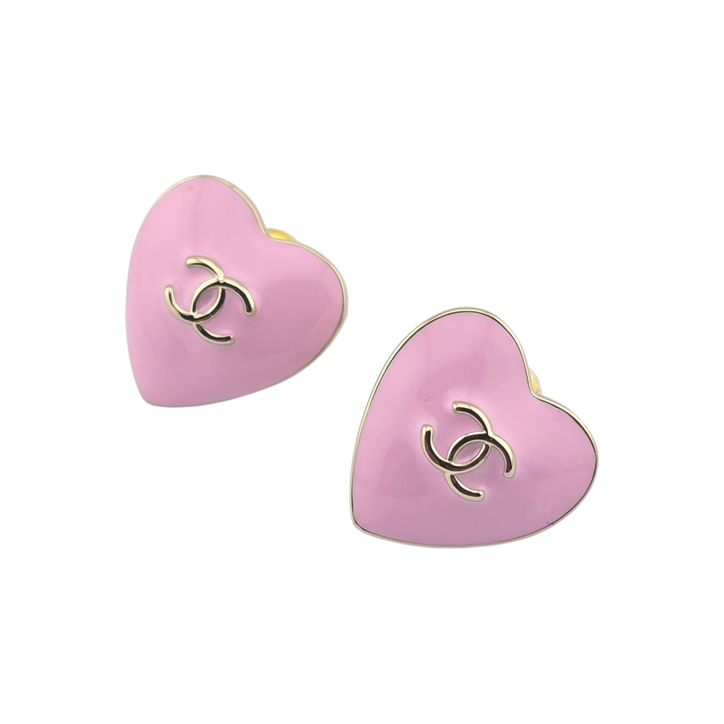 Chanel CC Pink Gold Stud Earrings 2025