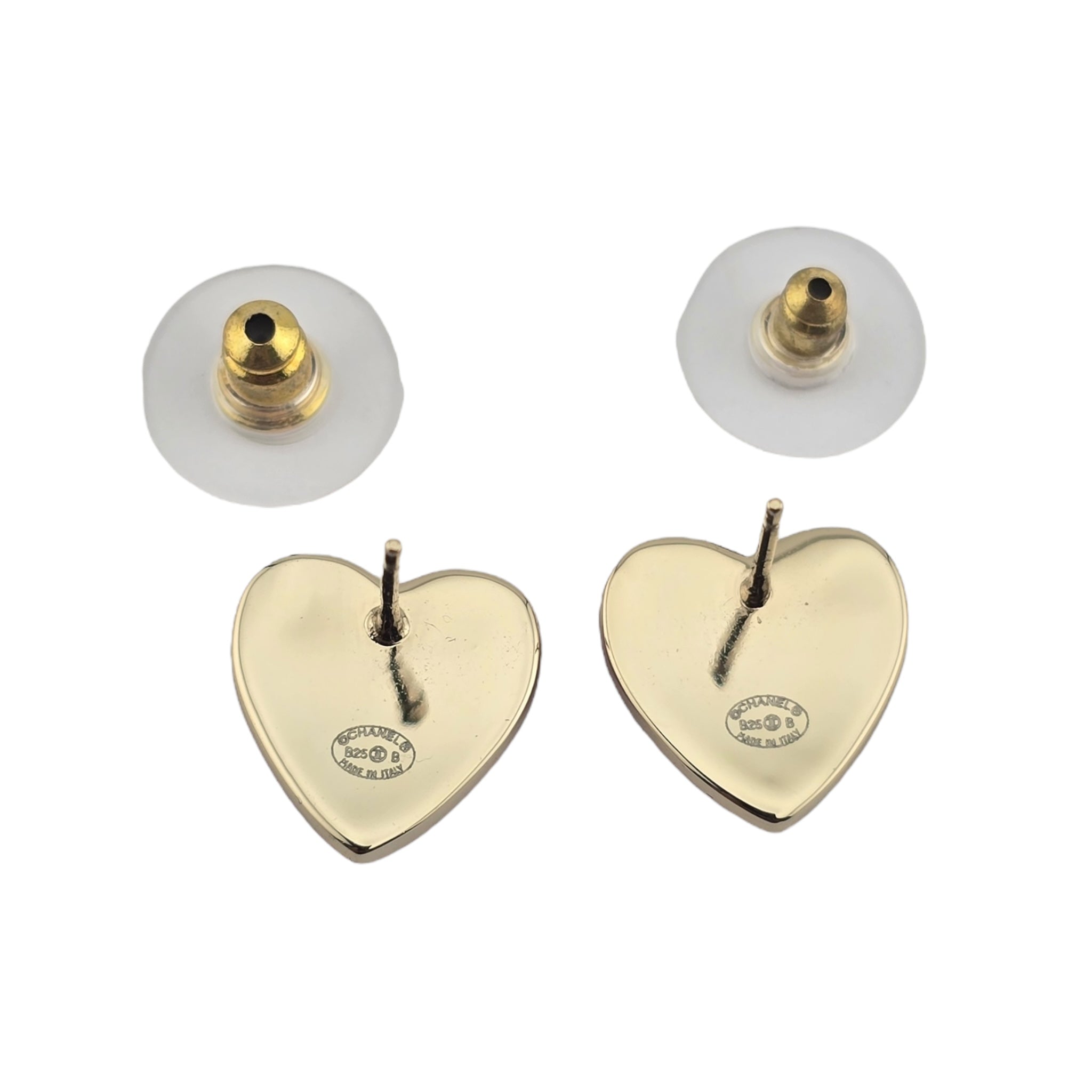 Chanel CC Pink Gold Stud Earrings 2025