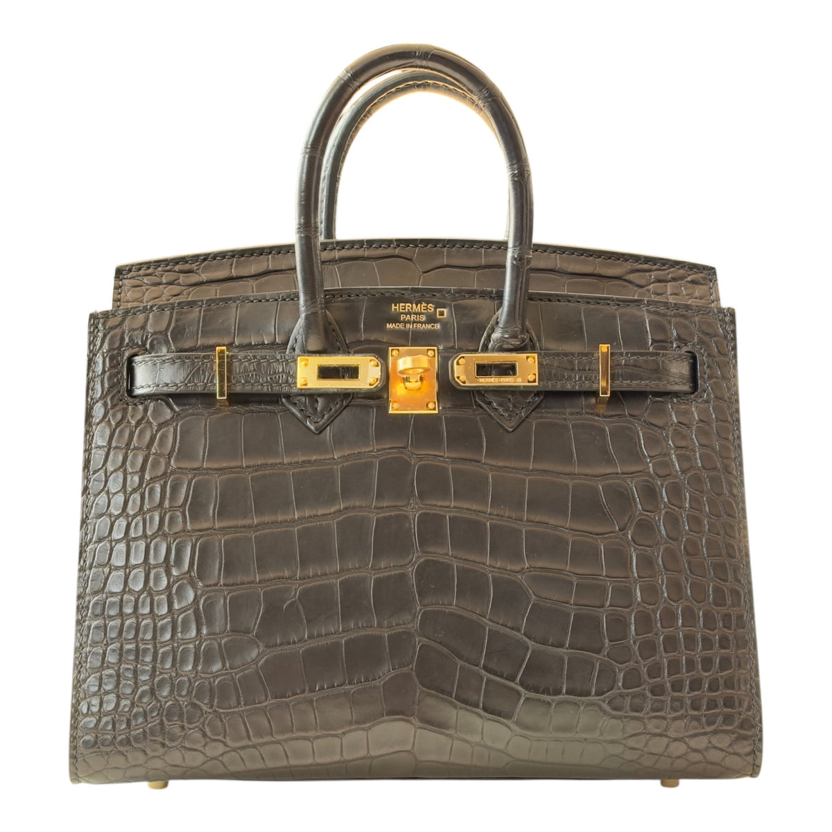 Hermès Birkin 20 Noir Alligator Gold Hardware HERMES