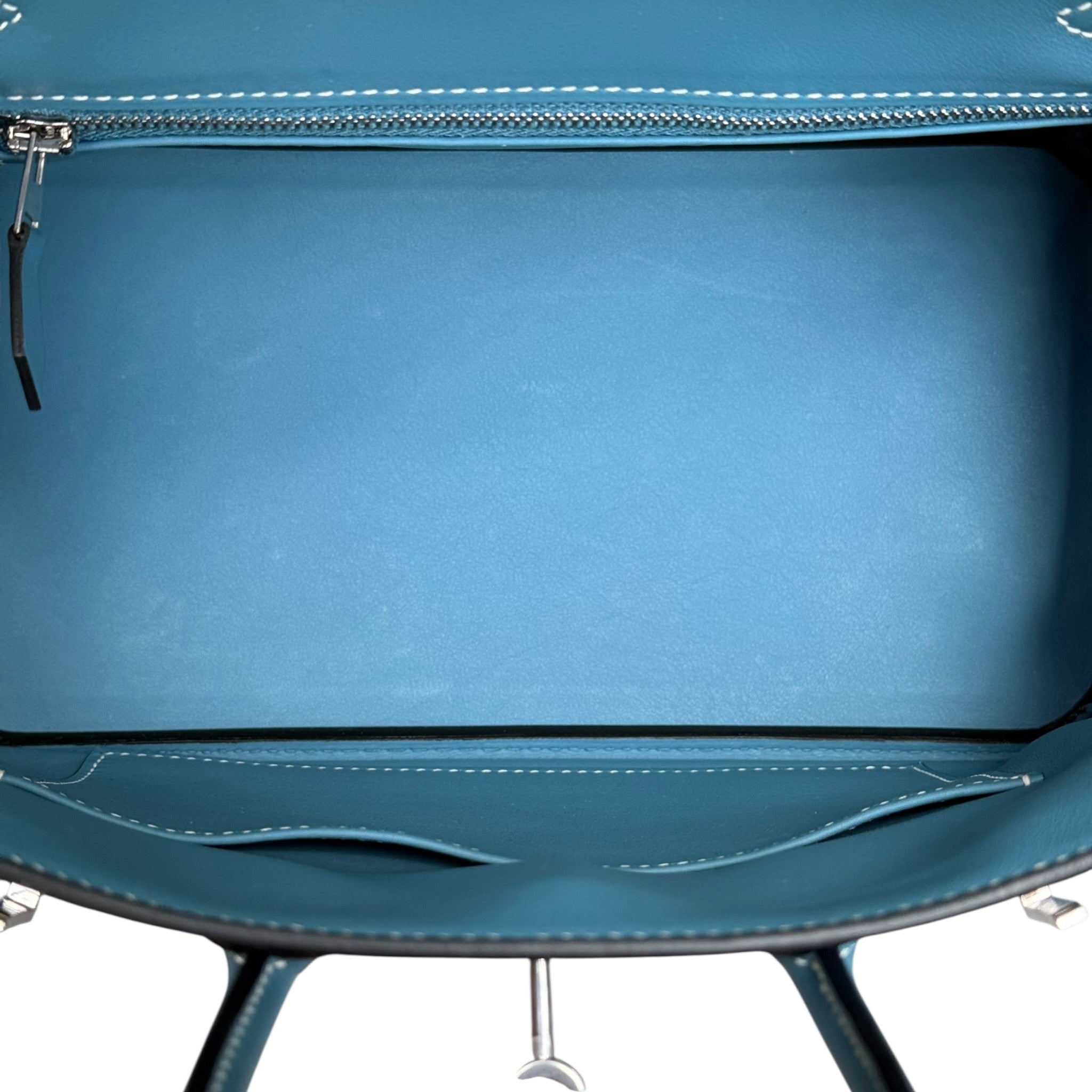 Hermès Birkin 25 Bleu Jean Swift Palladium Hardware HERMES