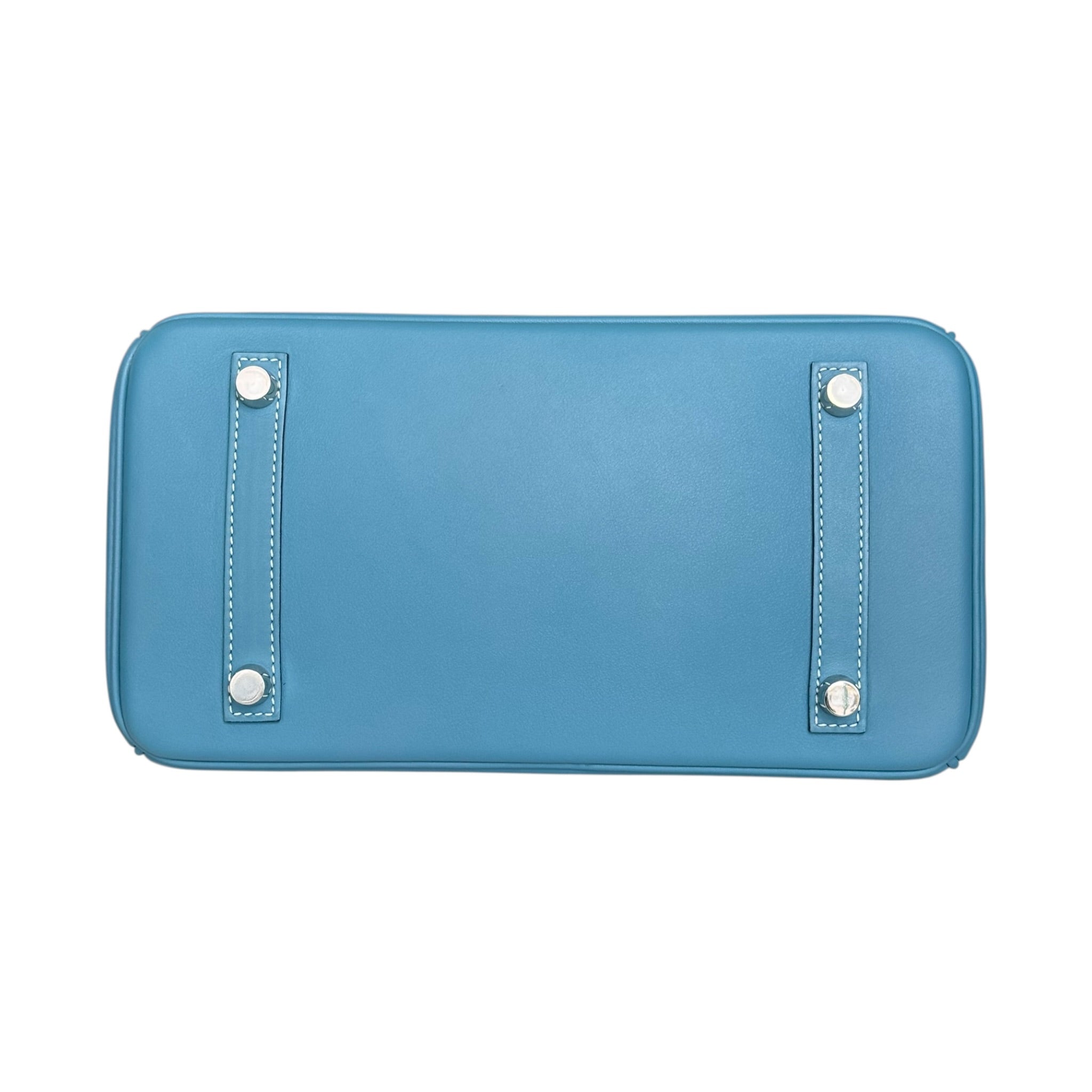 Hermès Birkin 25 Bleu Jean Swift Palladium Hardware HERMES