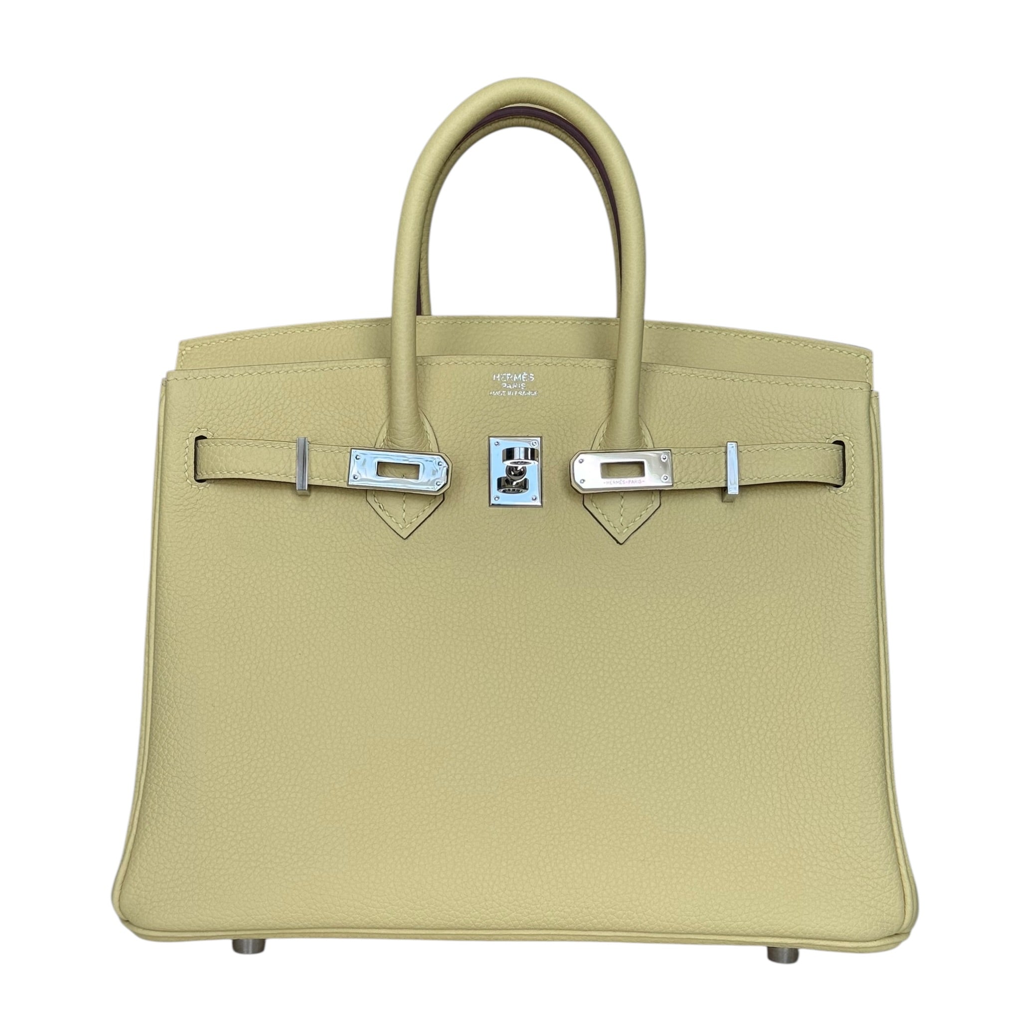 Hermès Birkin 25 Jaune Poussin Togo Palladium Hardware HERMES
