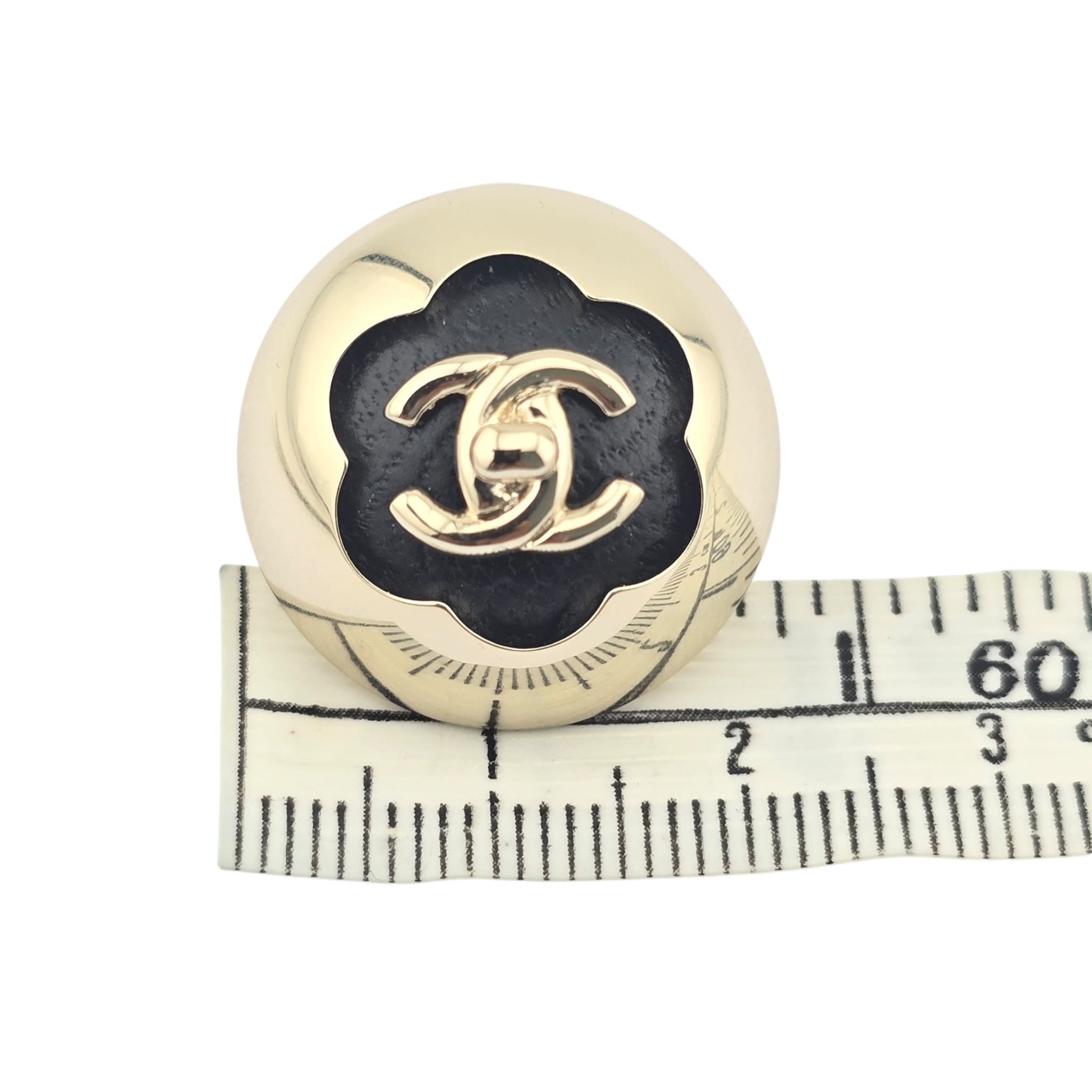 Chanel CC Gold Metal Black Lambskin Earrings 2025 CHANEL