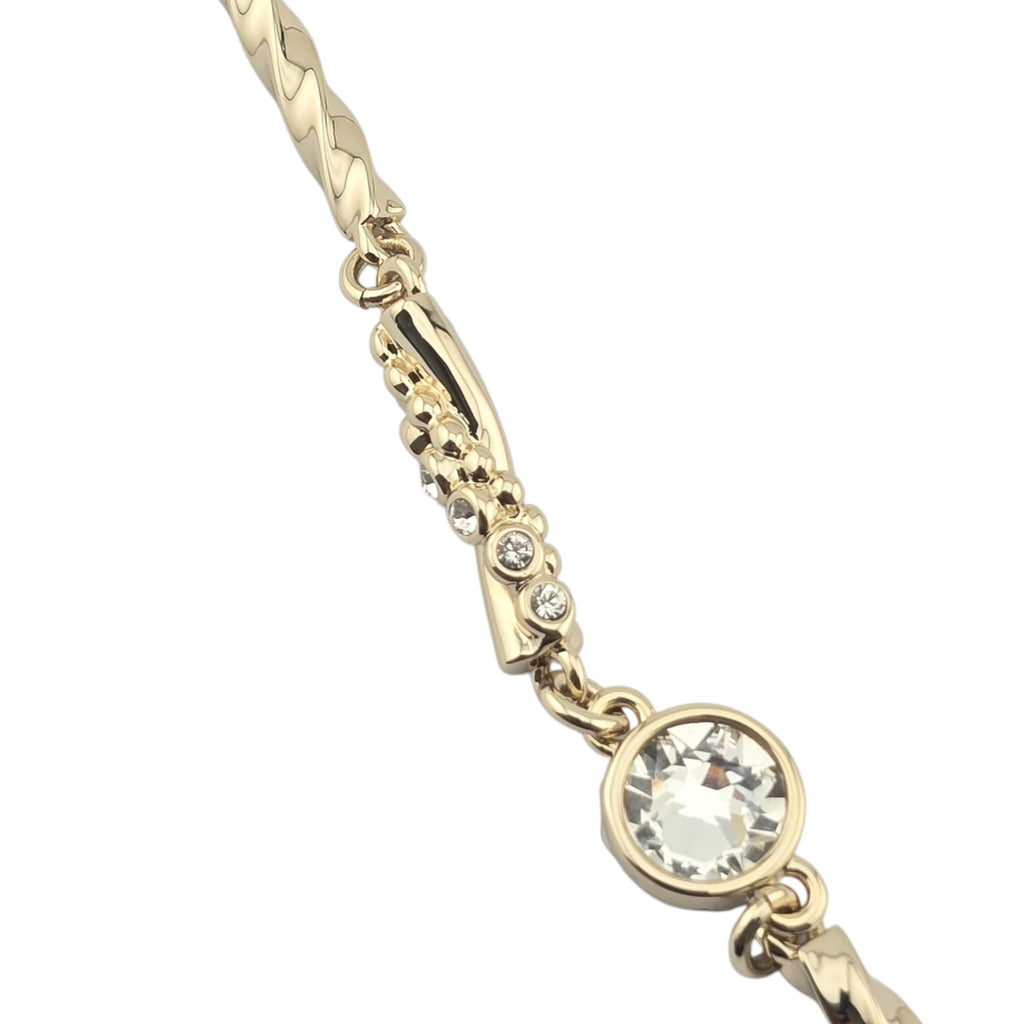 Chanel CC Gold Crystal Spiral Necklace 2023 CHANEL
