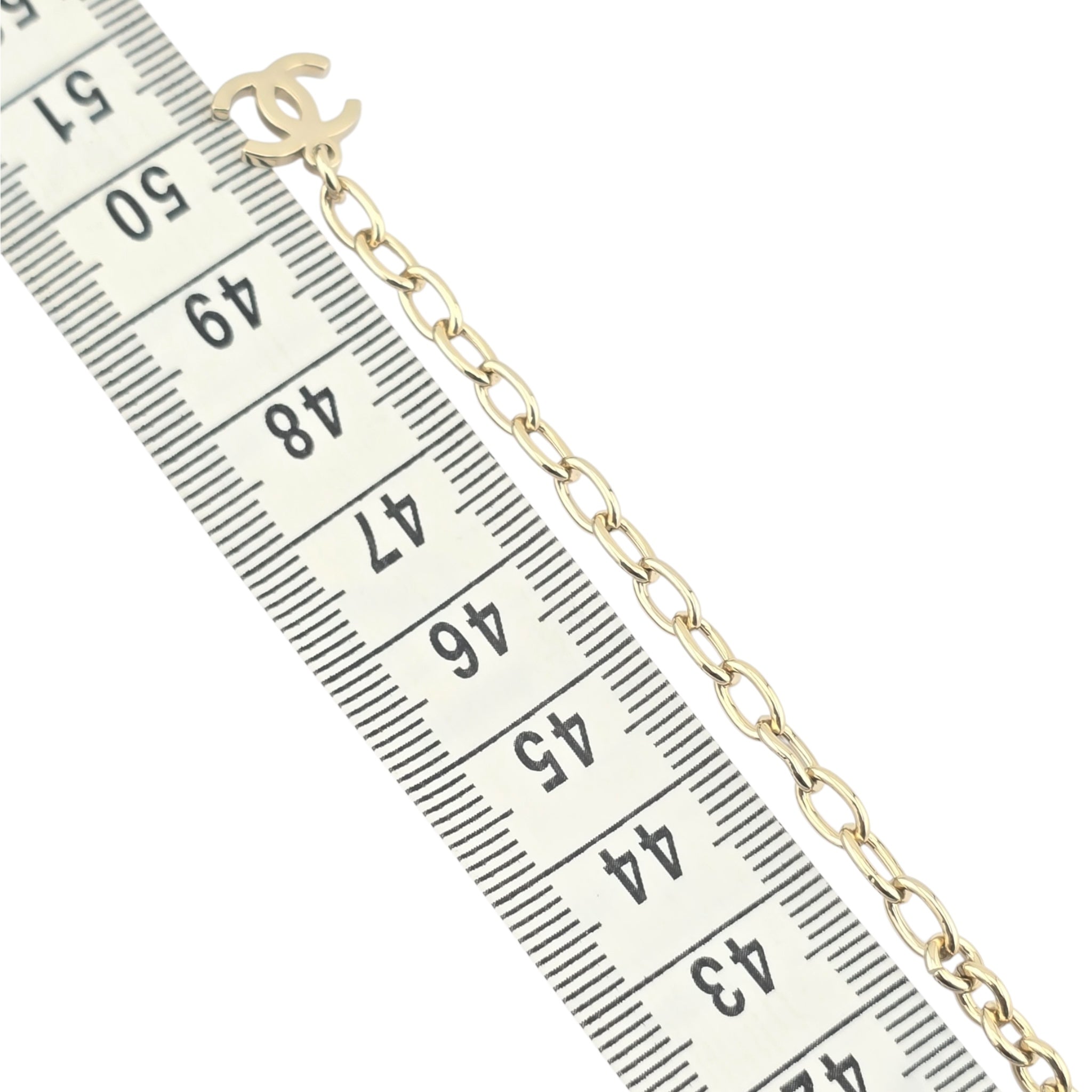 Chanel CC Gold Crystal Spiral Necklace 2023 CHANEL