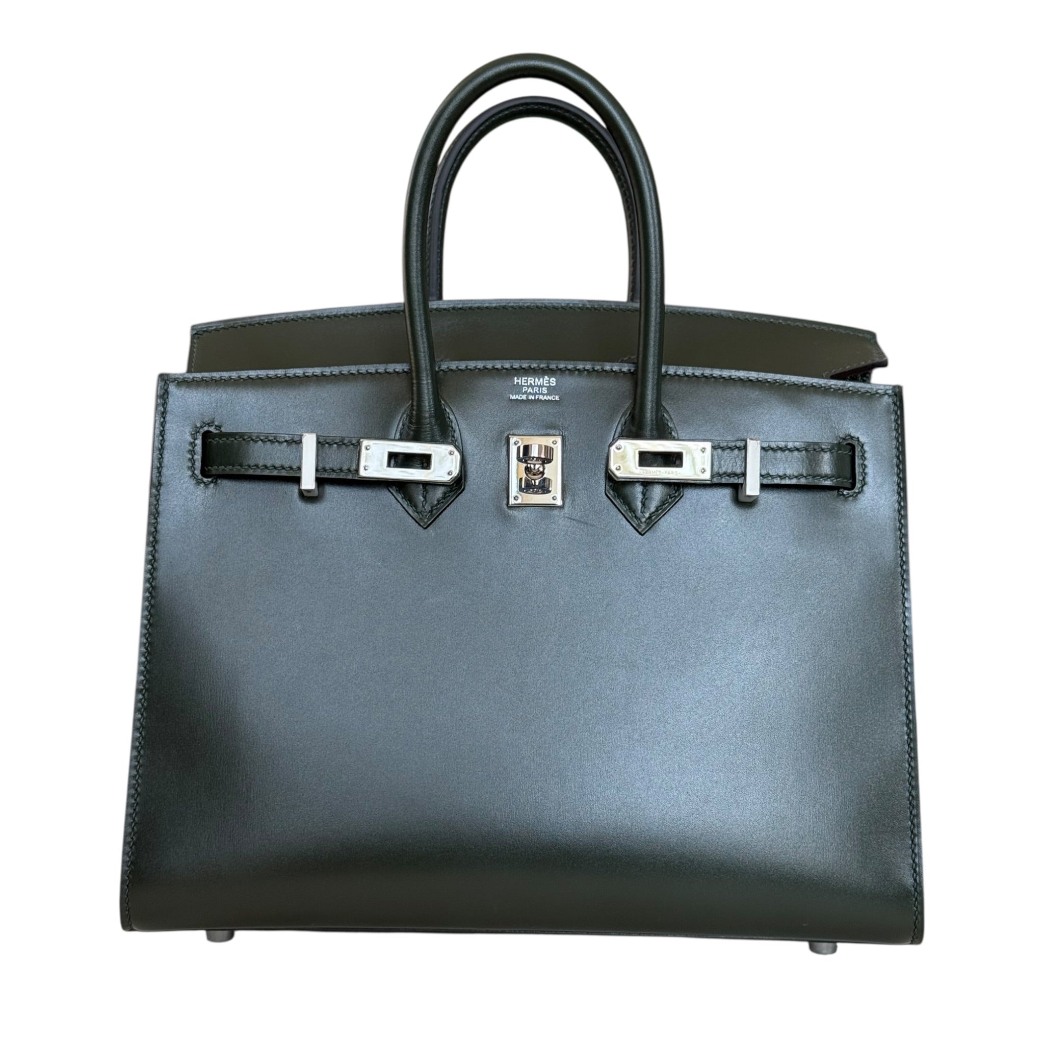 Hermès Birkin 25 Vert Fonce Box Leather Palladium Hardware HERMES