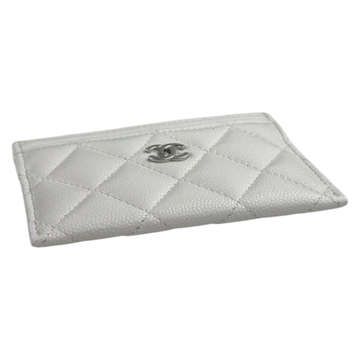 Chanel CC Caviar White Classic Cardholder SHW CHANEL
