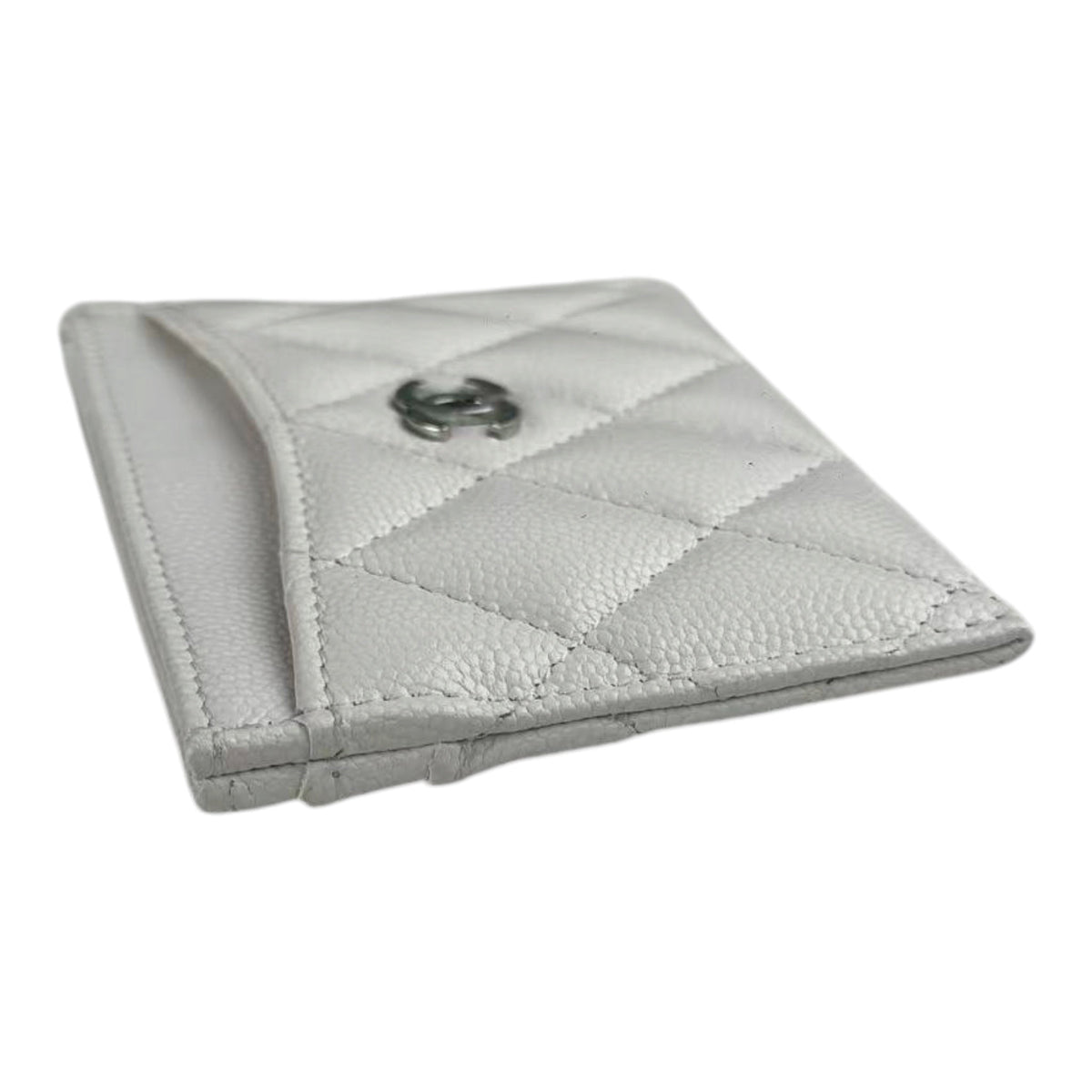 Chanel CC Caviar White Classic Cardholder SHW CHANEL
