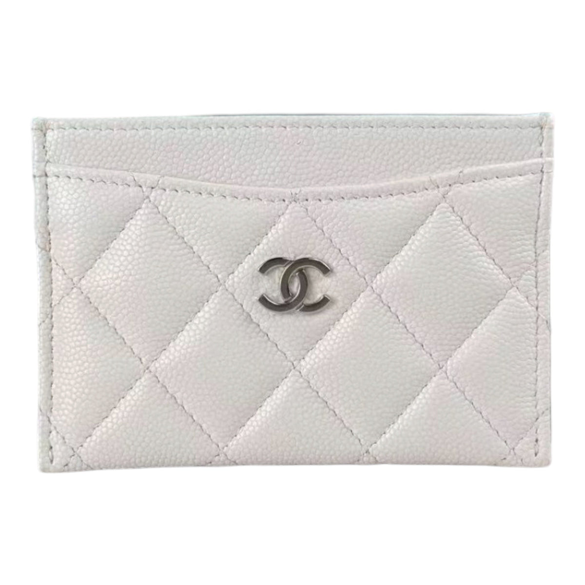 Chanel CC Caviar White Classic Cardholder SHW CHANEL