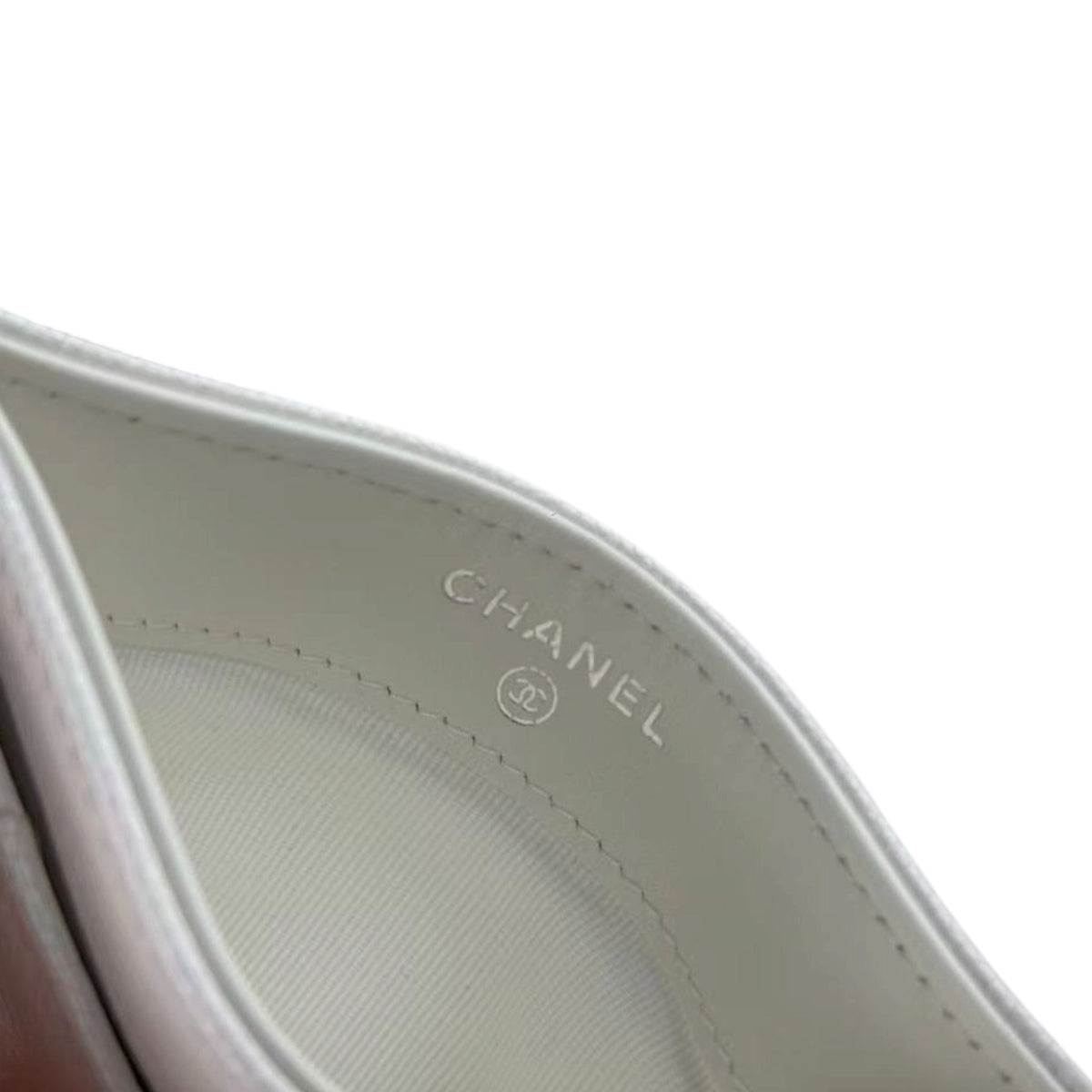 Chanel CC Caviar White Classic Cardholder SHW CHANEL