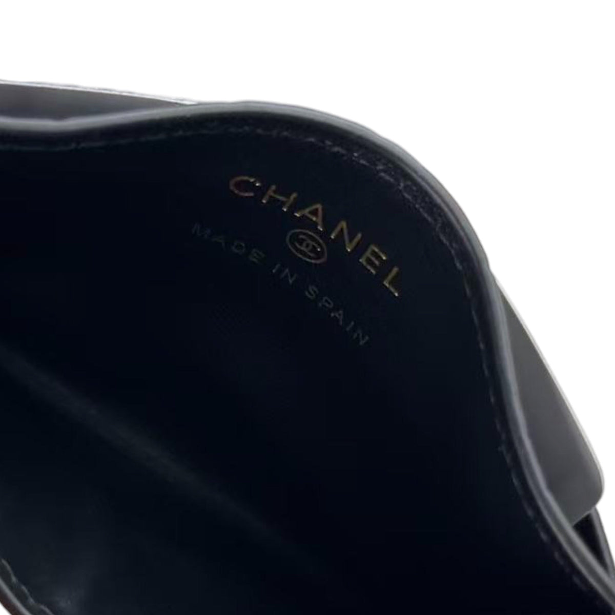 Chanel CC Calfskin Crocodile Embossed Card Holder Black GHW CHANEL