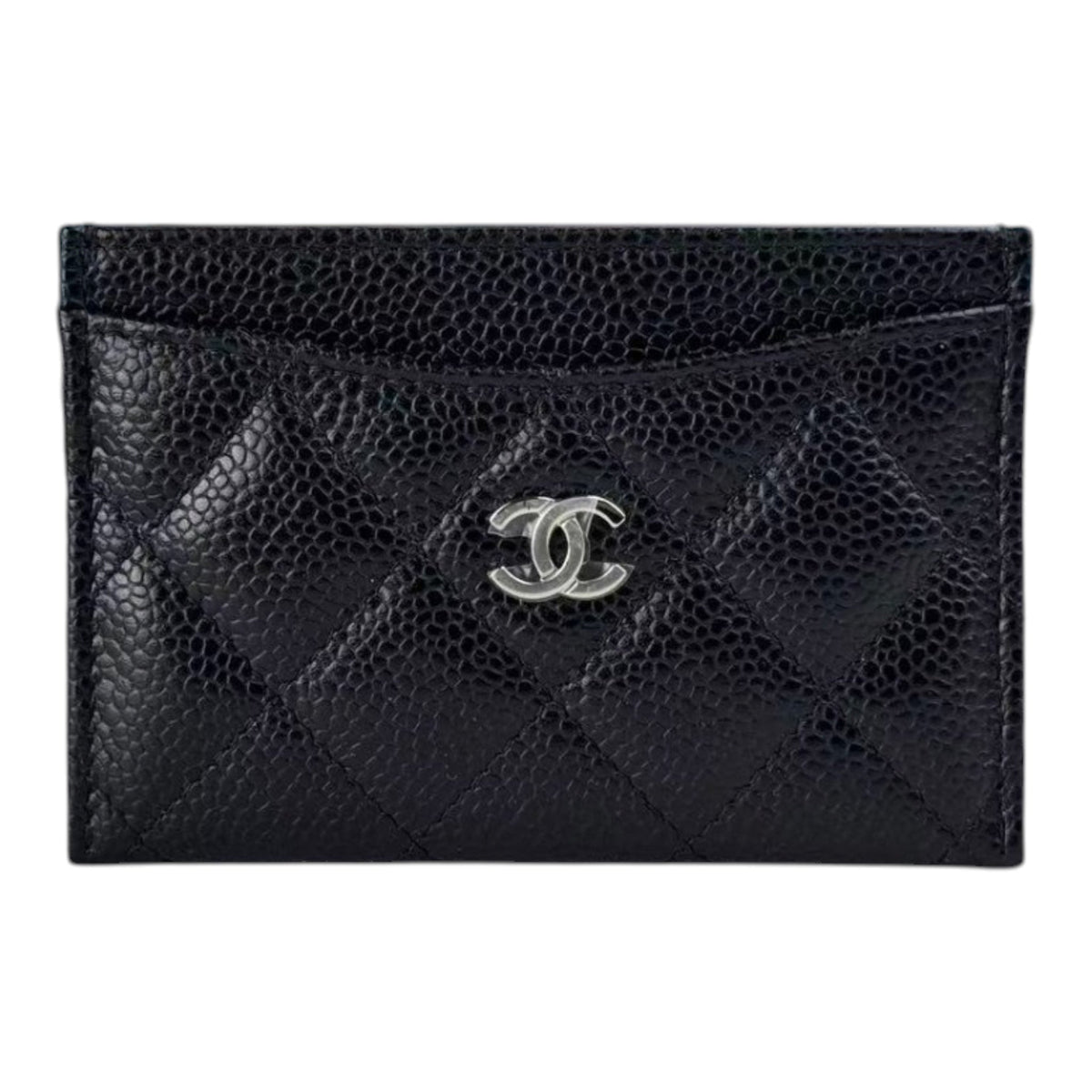 Chanel CC Caviar Black Classic Cardholder SHW CHANEL