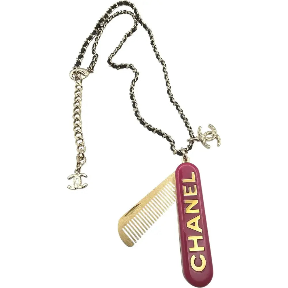 Chanel Pink Comb Necklace 22-23FW CHANEL