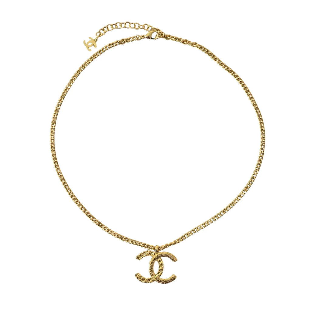 Chanel CC F24 Gold Pendant Necklace 2024 CHANEL
