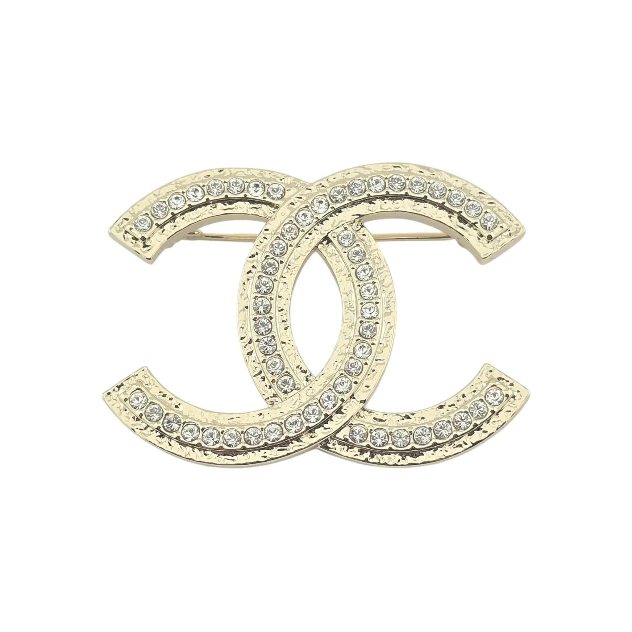 Chanel CC Gold Crystals Brooch 2023 CHANEL