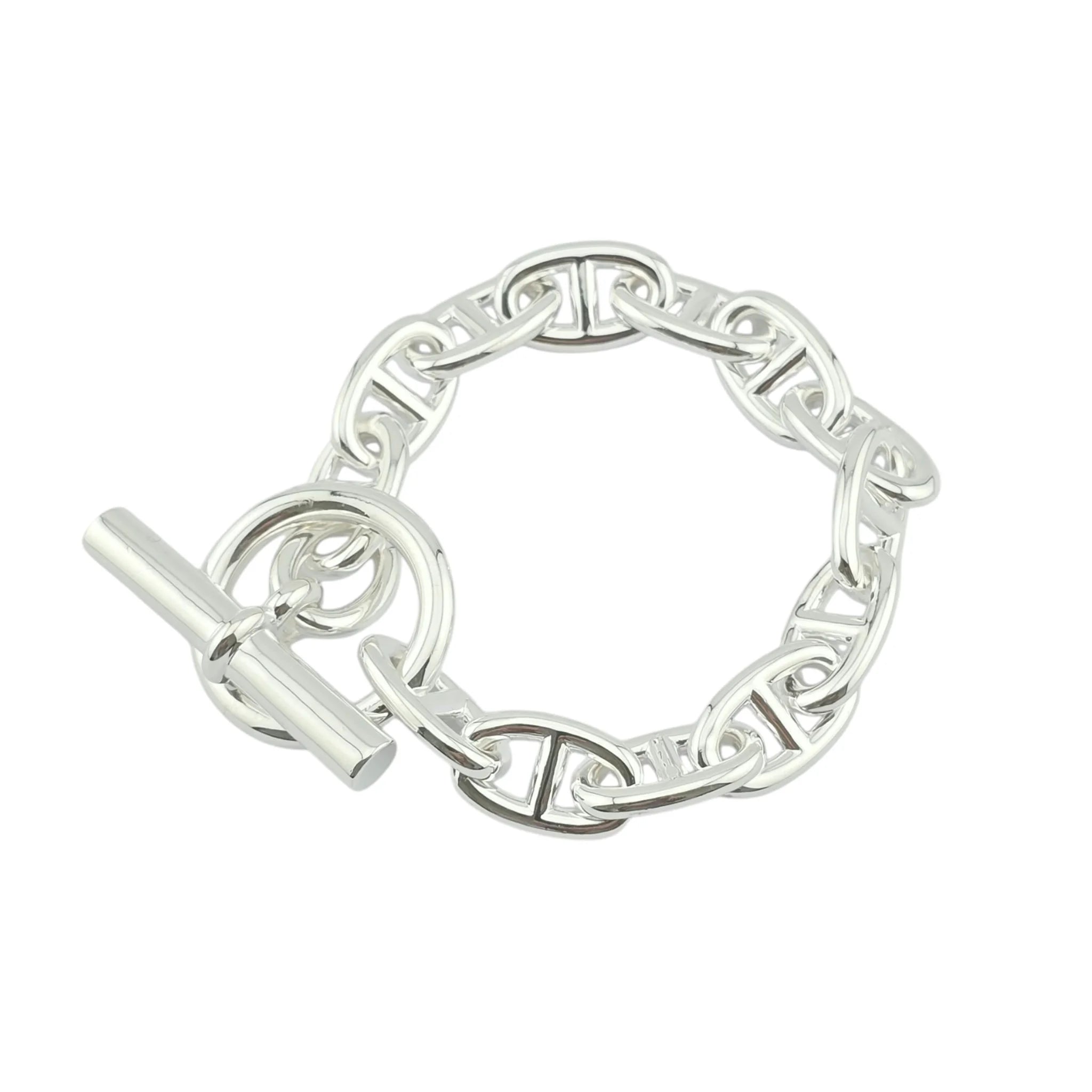 Hermès Chaine D'Ancre Bracelet Silver Large Model HERMES
