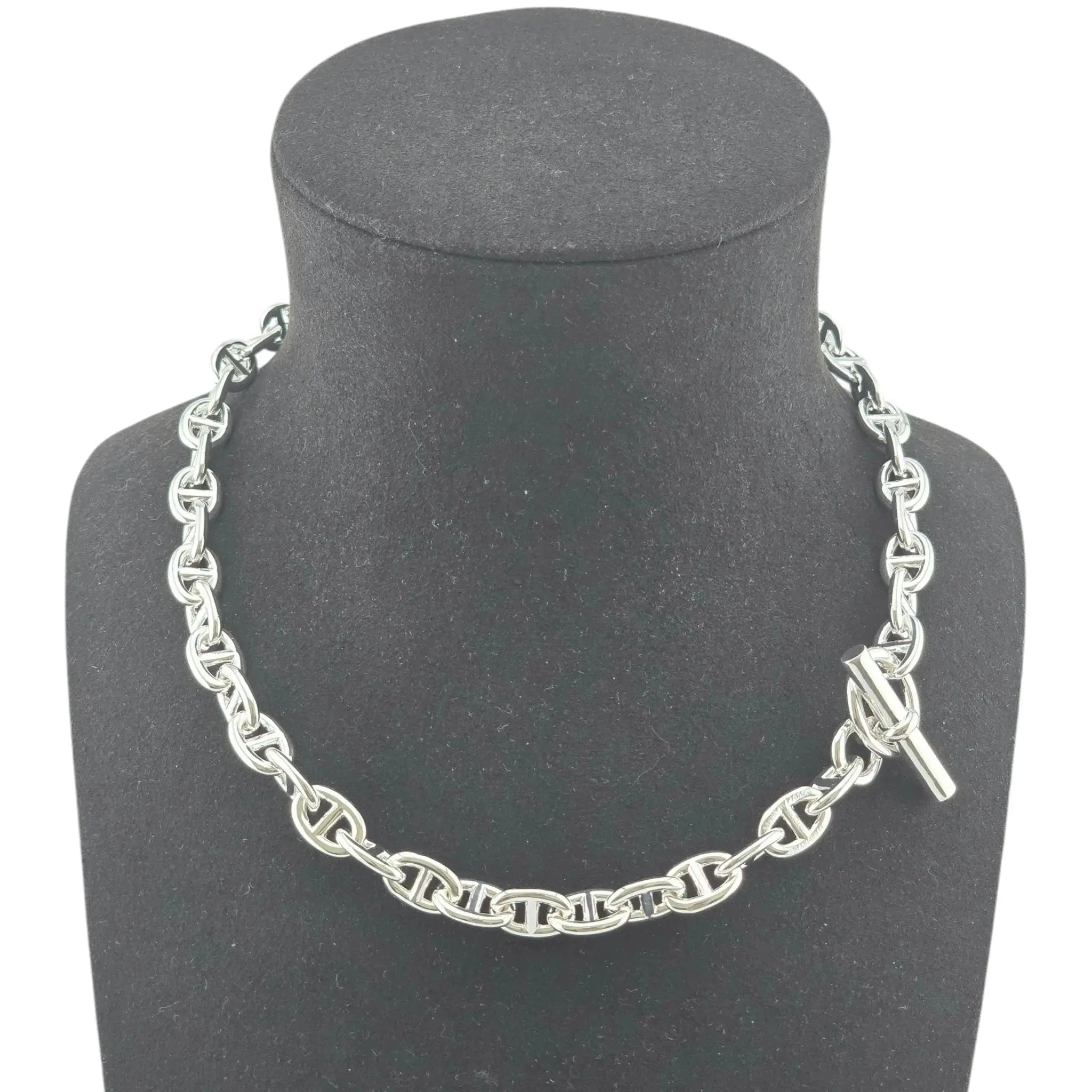 Hermes Chaine d'Ancre Necklace Silver Small Model HERMES
