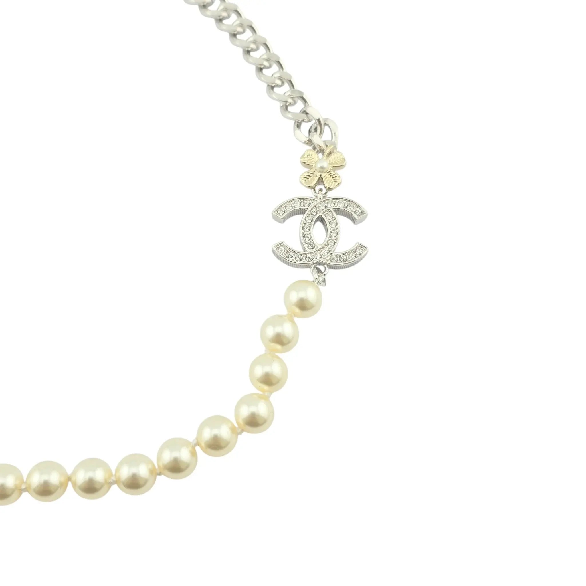Chanel CC Faux Pearl Choker Necklace 2024 CHANEL