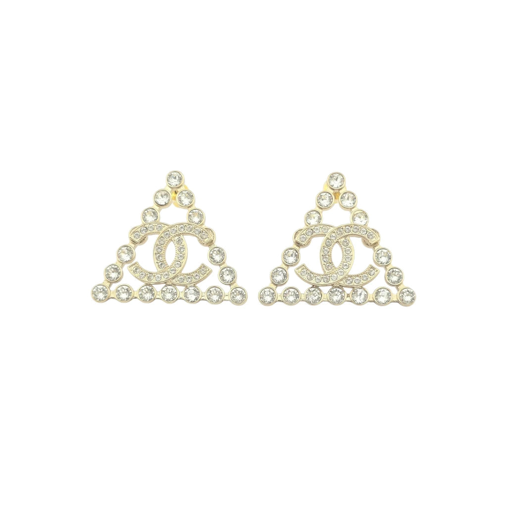 Chanel CC Triangle Crystal Earrings 2023 CHANEL
