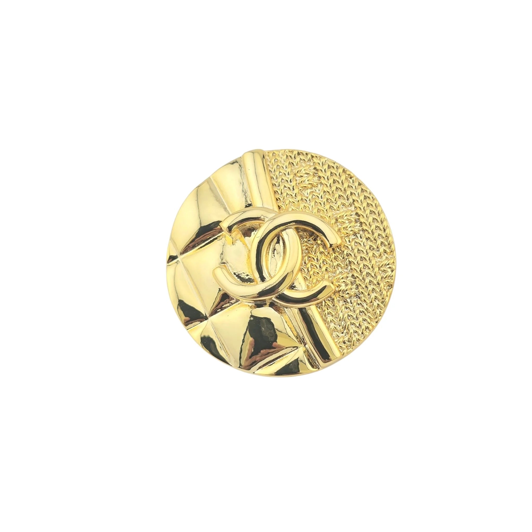 Chanel CC Round Gold Earrings 2024 CHANEL