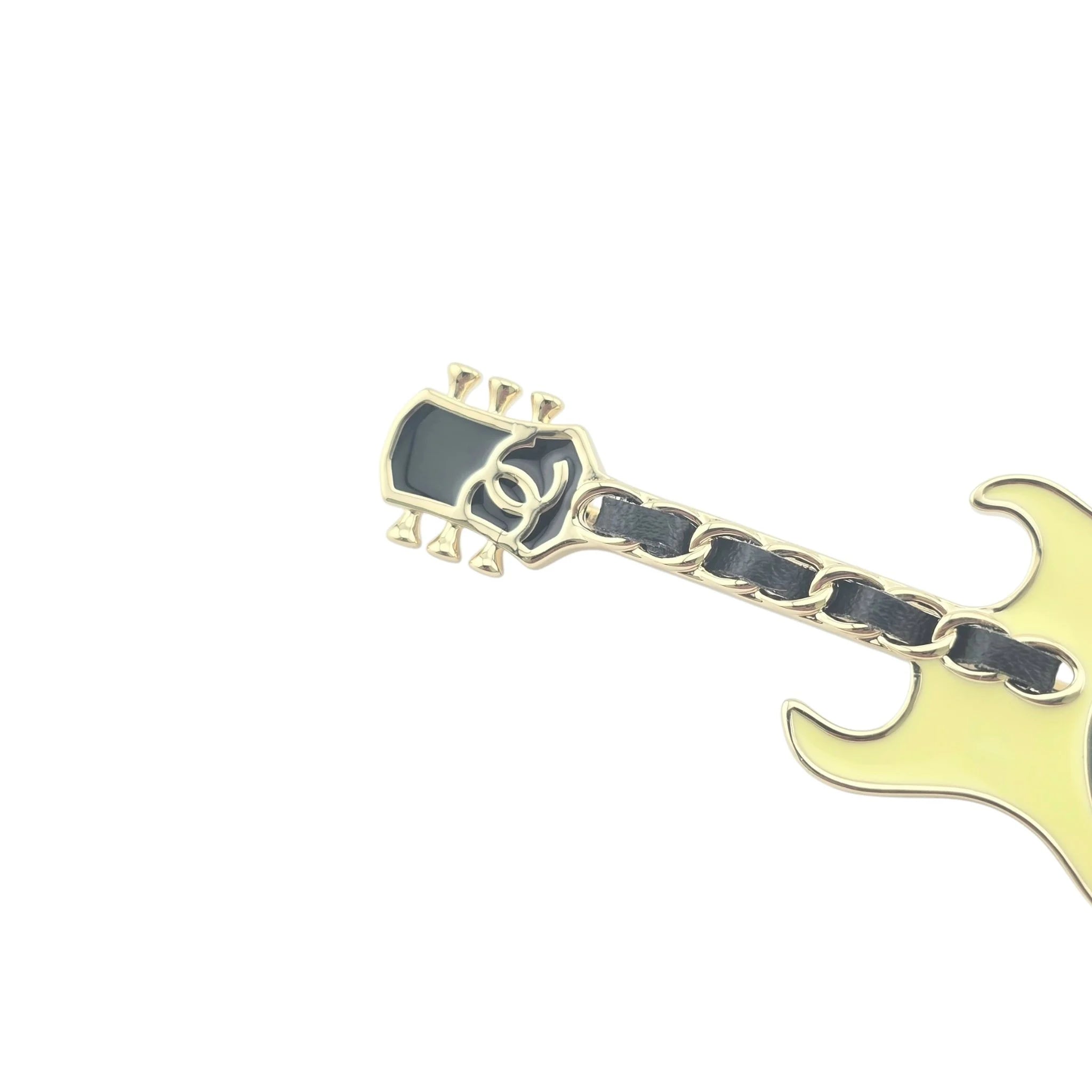 Chanel CC Yellow Gold Guitar Brooch 2024 CHANEL