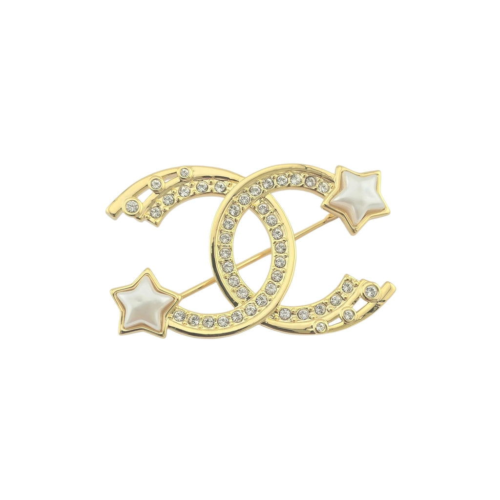 Chanel CC Crystal Pearl CC Star Brooch 2024 BIJOUX HEAVEN